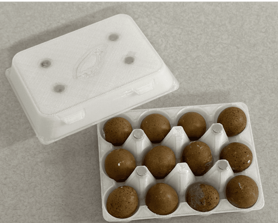 Button Quail Egg Carton | 18 eggs 3d model