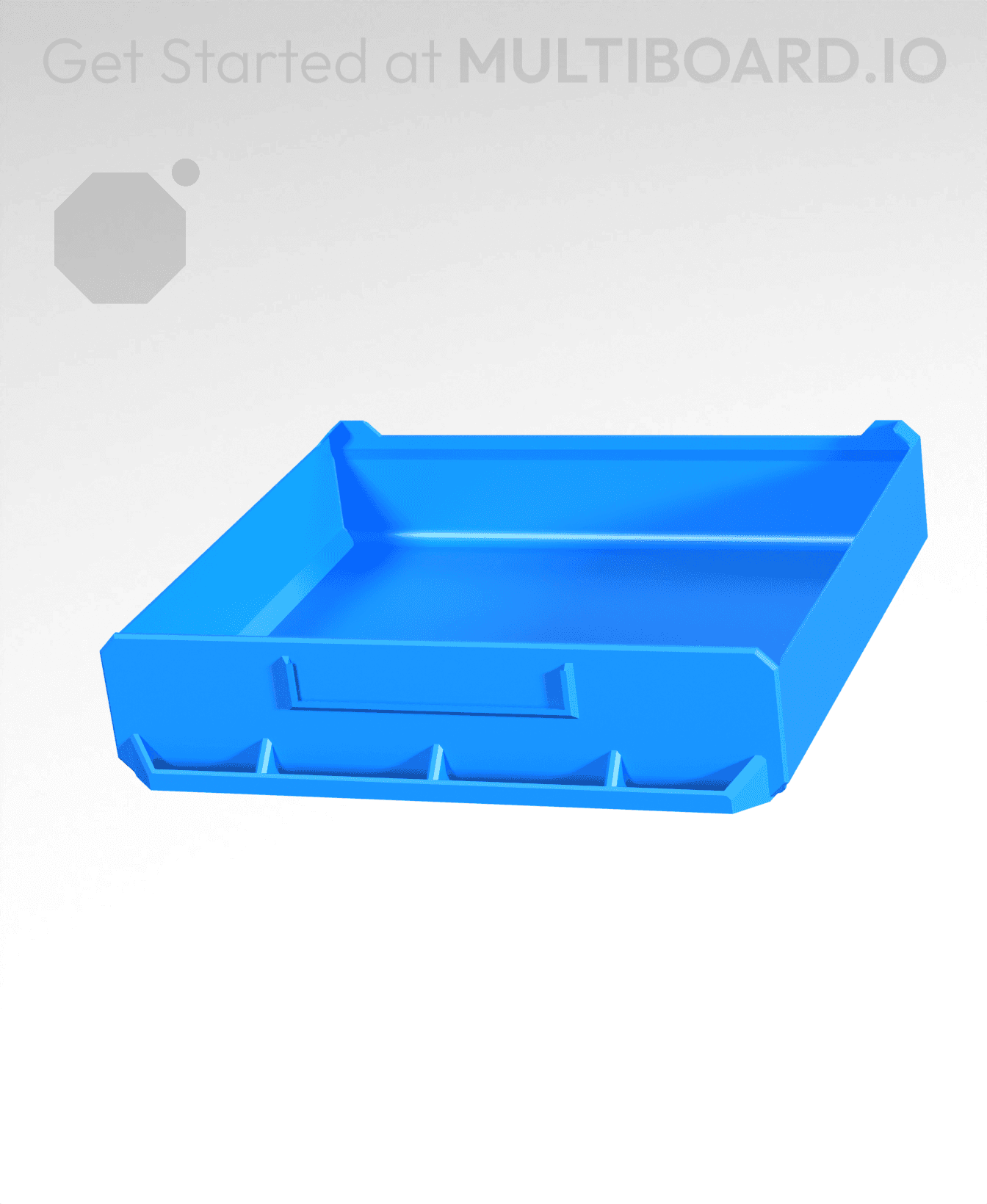 4x1x3.5-Deep - Multibin Simple Drawer 3d model