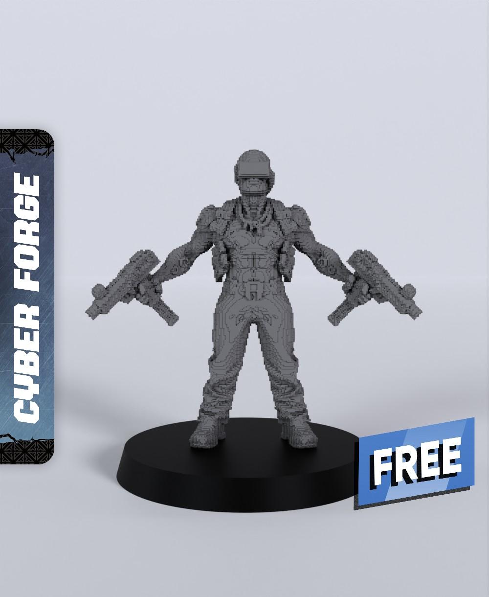 Cube in Cyberspace - With Free Cyberpunk Warhammer - 40k Sci-Fi Gift Ideas for RPG and Wargamers 3d model