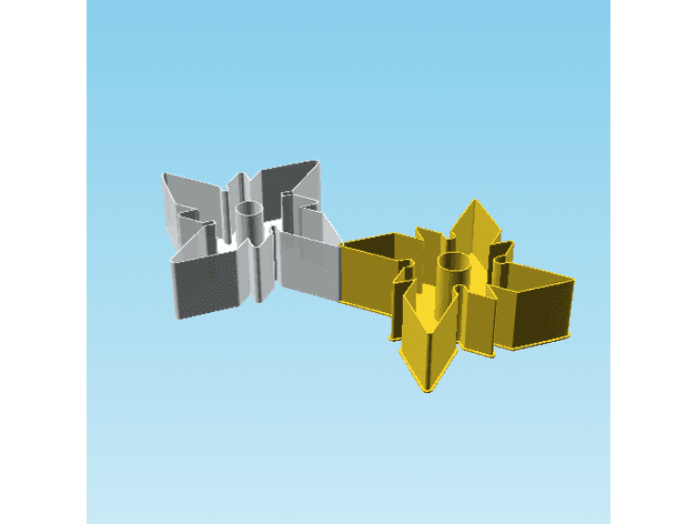 Shuriken 0048, nestable box (v2) 3d model