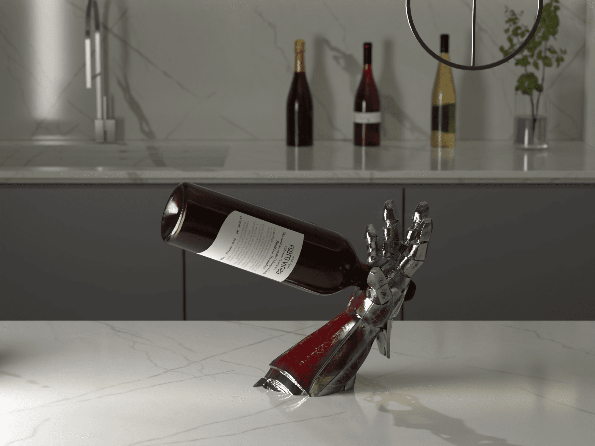 Iron Man Inspired Wine Holder 3d model
