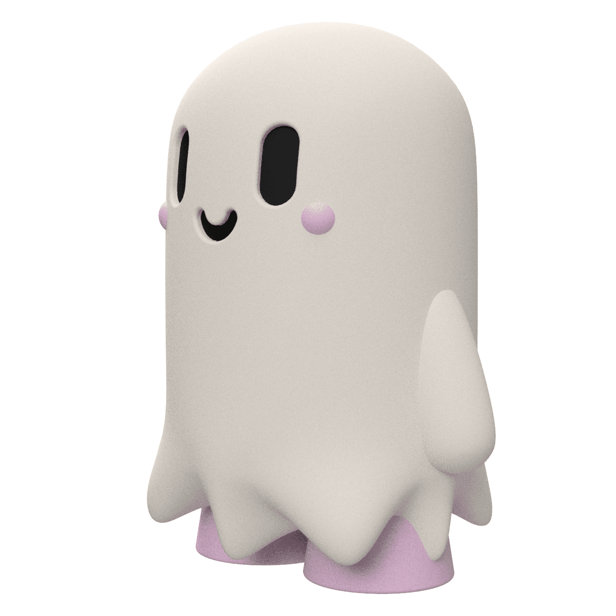 3D Printable Giggles the Friendly Ghost Figure – Perfect for Personal & Commercial Projects! 3d model