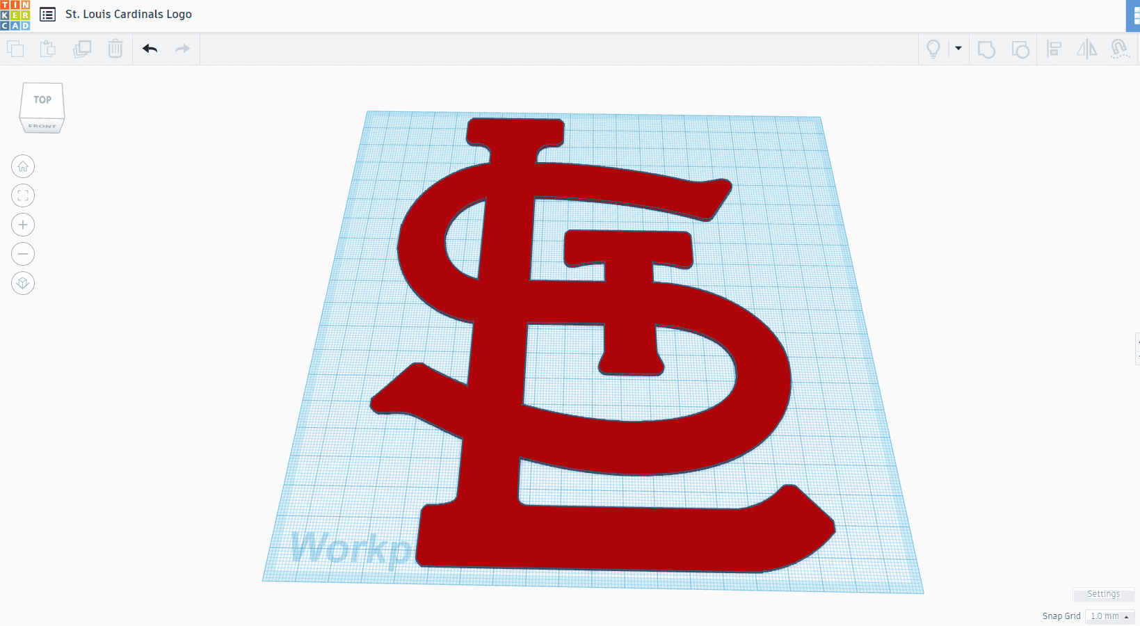 St. Louis Cardinals Logo 3d model