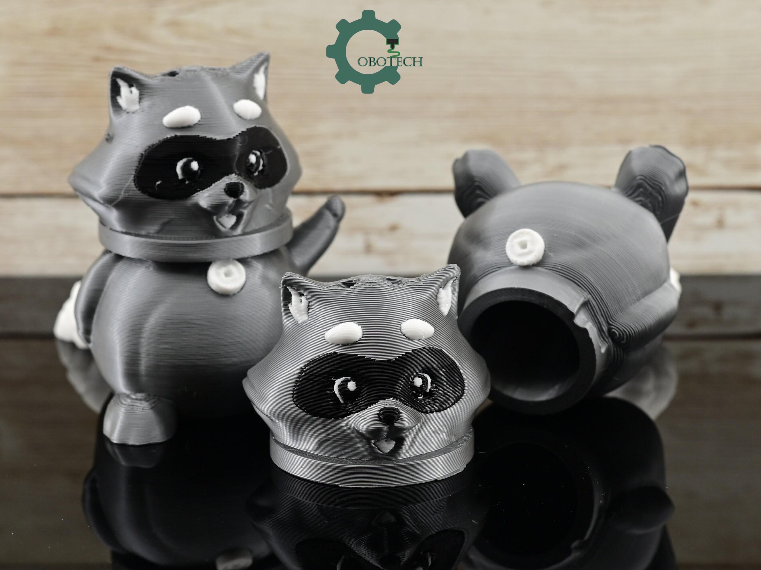 Cobotech Articulated Raccoon Storage Keychain 3d model