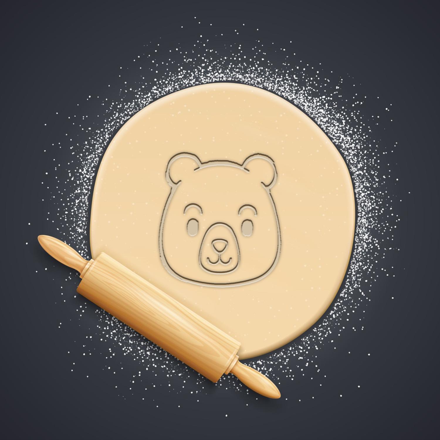 Bear Cookie Cutter, Biscuit Cutter 3d model