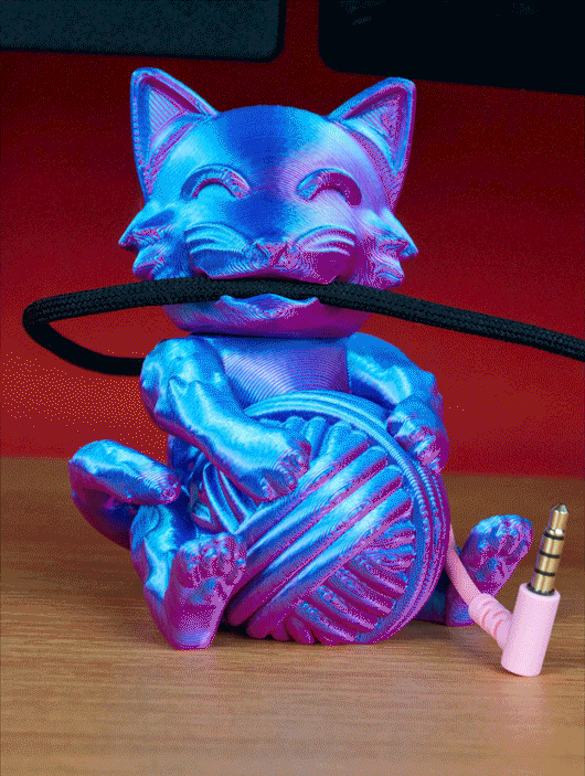 Cute Cat: Mouse Bungee And Cable Holder 3d model