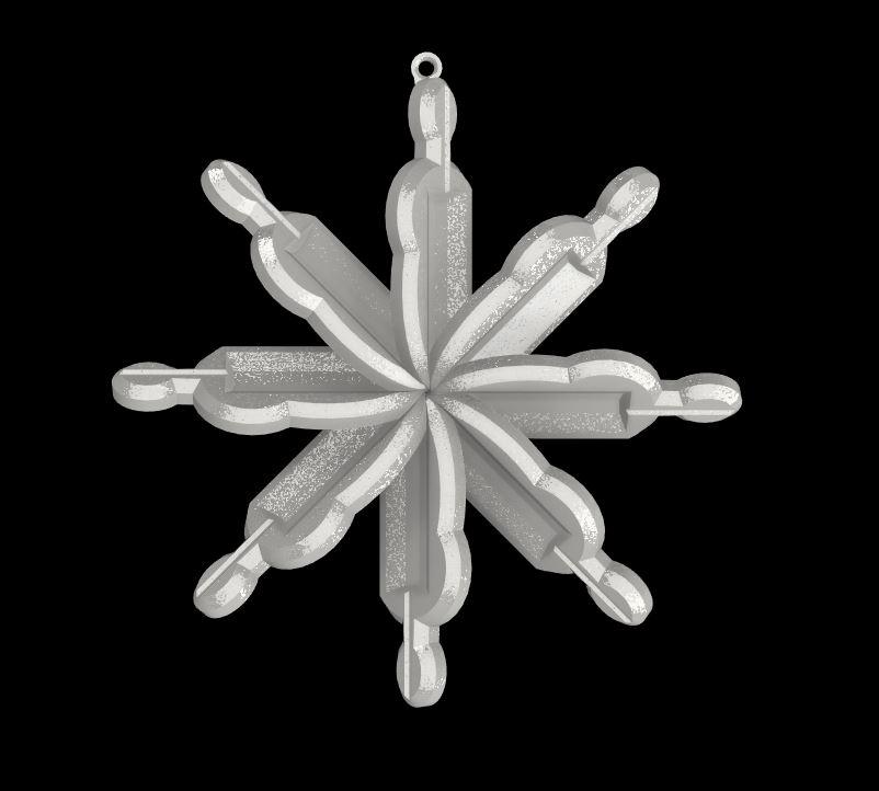 Slanted Snowflake Version 2 3d model