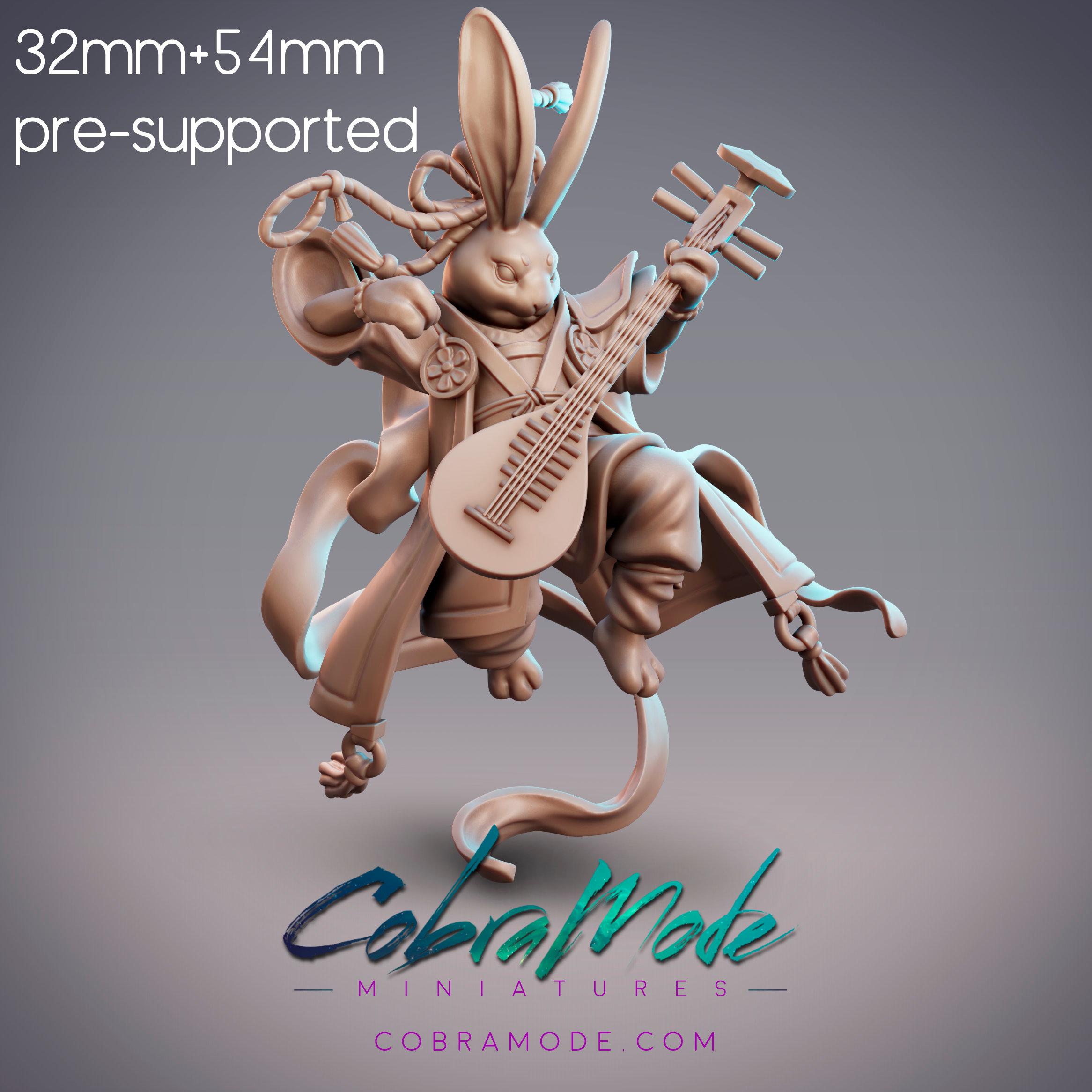 Rabbitfolk Rockstar - Shining Wave, Guanghan Court Bard (Pre-Supported) 3d model