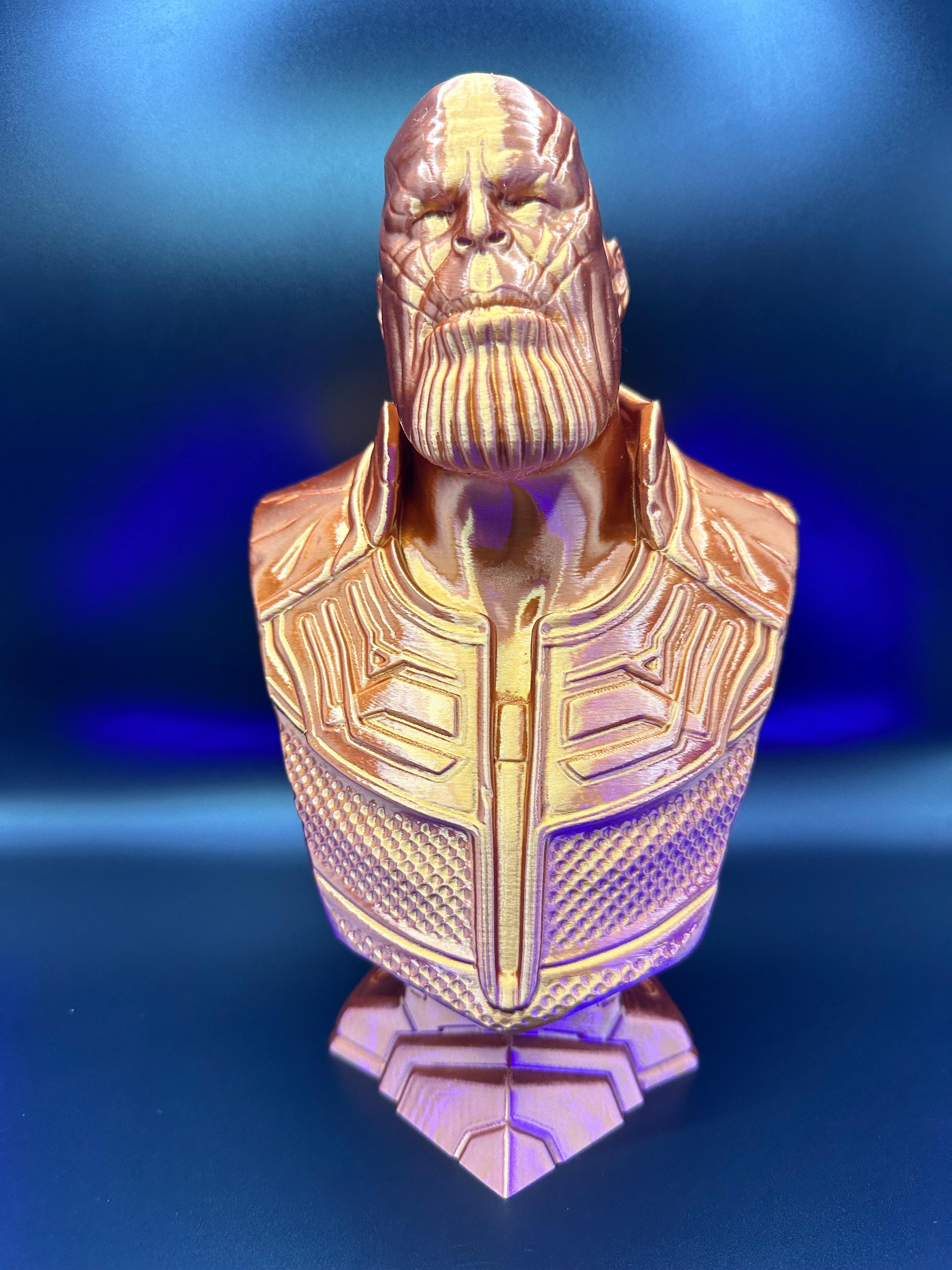 Infinity War Thanos bust (fan art) - Printed in Copper Filament  - 3d model