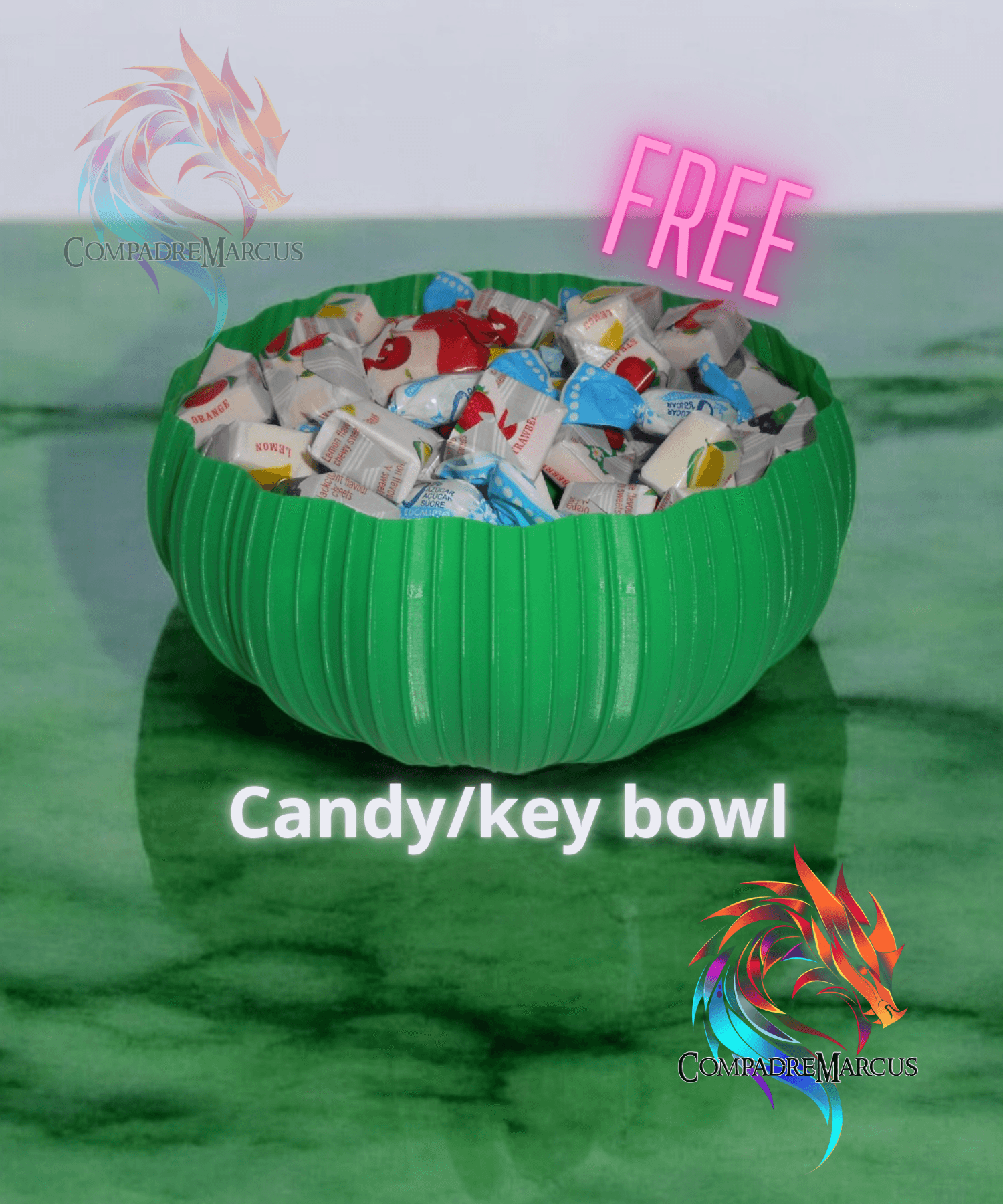 Candy-key bowl / Easy Print / 3mf included 3d model