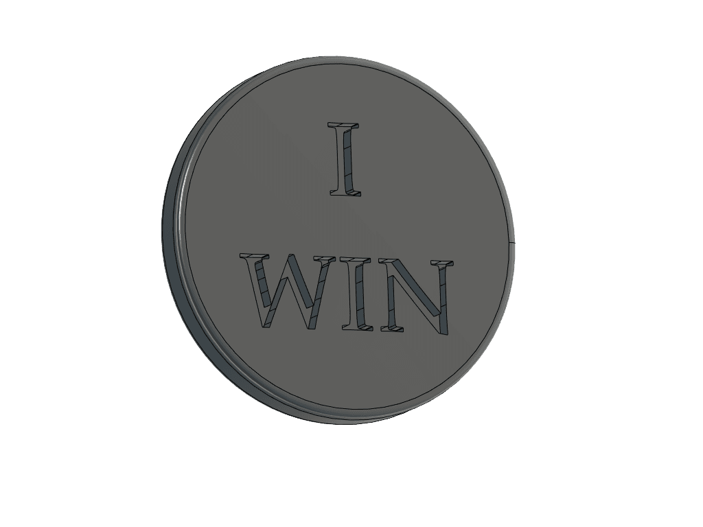 I WIN YOU LOSE COIN 3d model