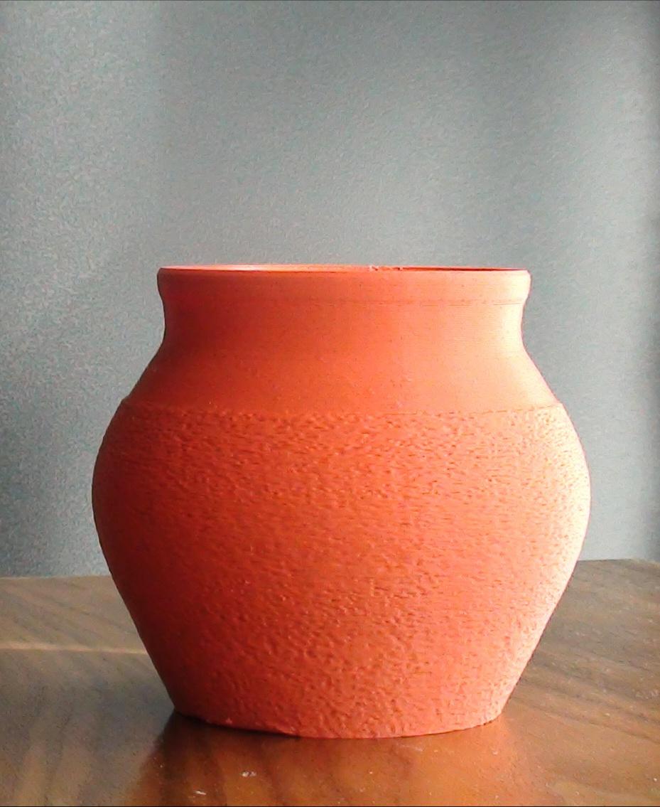 Textured Vase - Front - 3d model