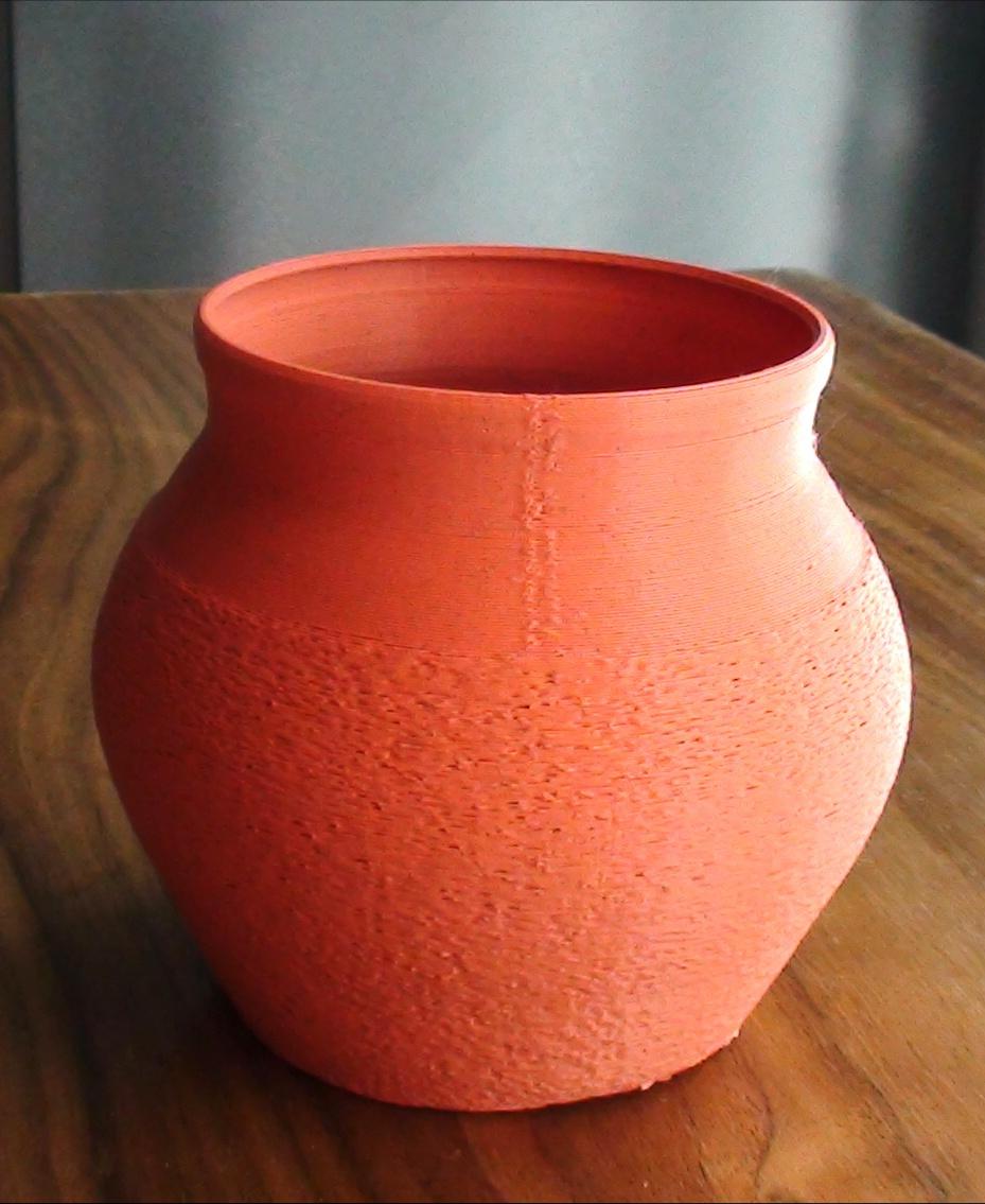 Textured Vase - Back - 3d model