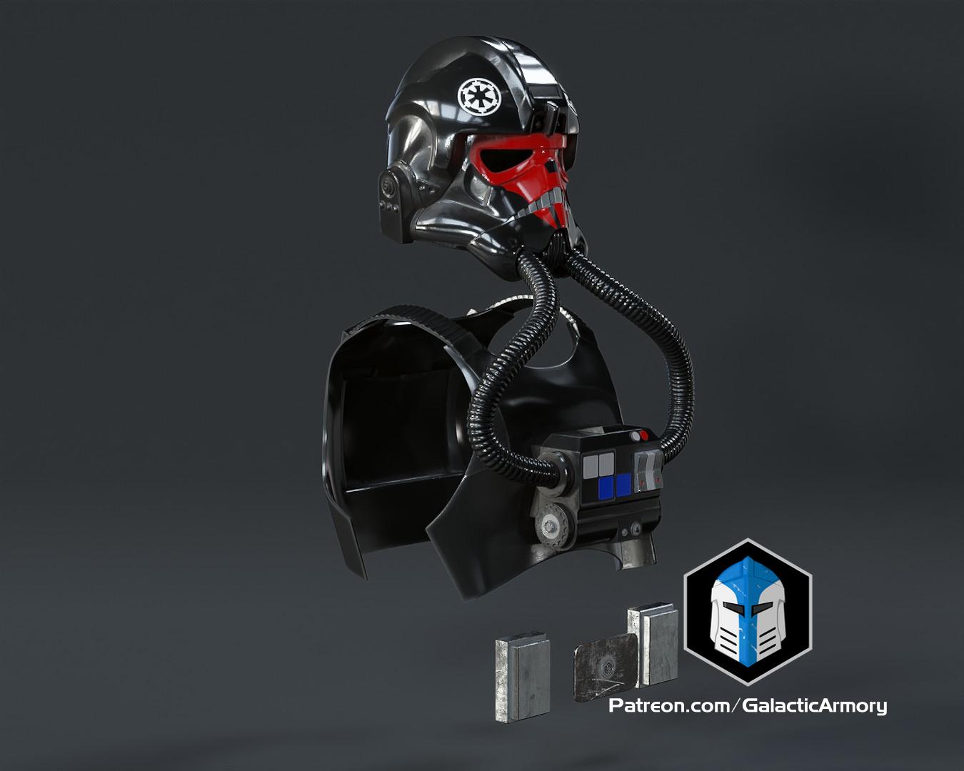 Tie Fighter Pilot Armor - 3D Print Files 3d model
