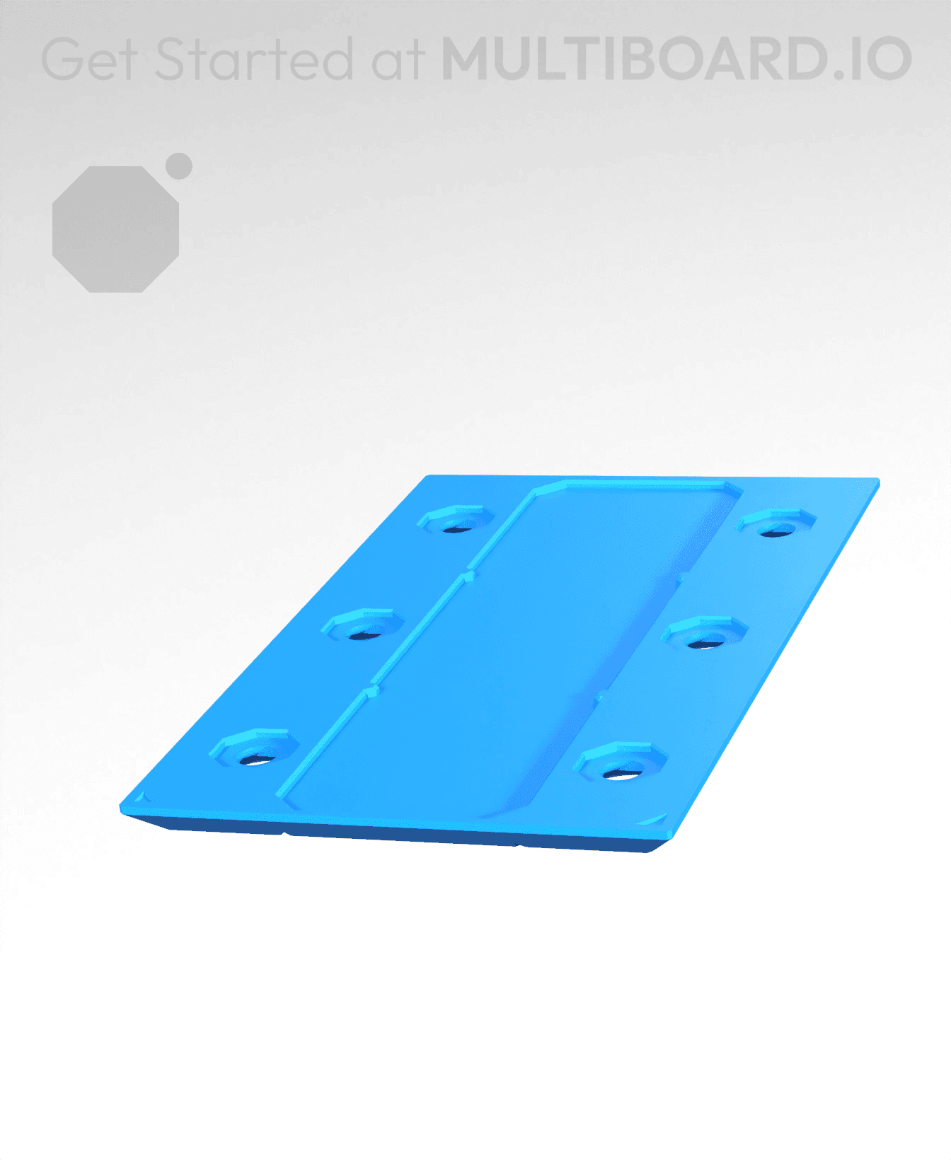 2x3 - Plain - Simple Drawer Stacking Plate 3d model