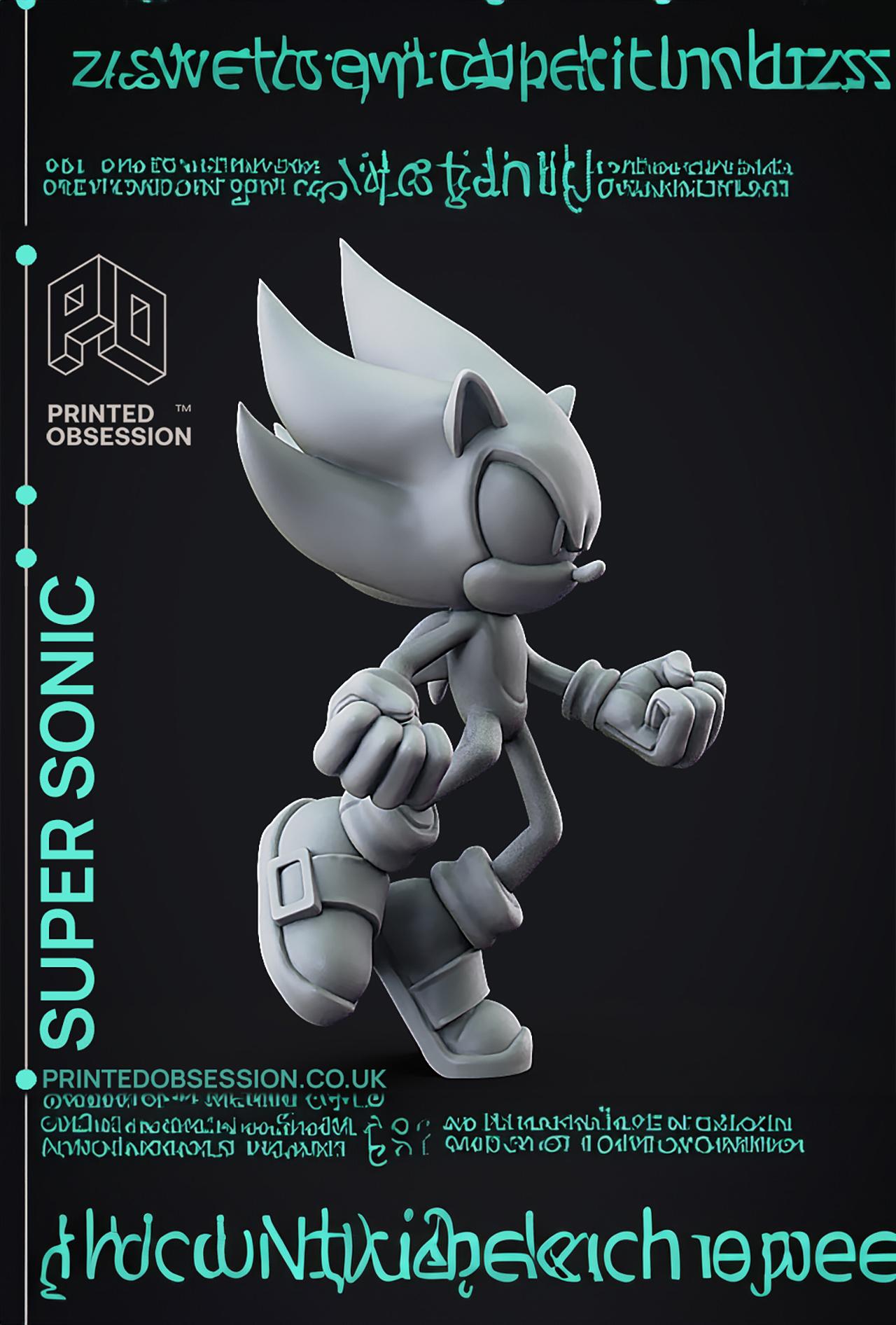 Super Sonic - Sonic the Hedgehog - Fan Art 3d model