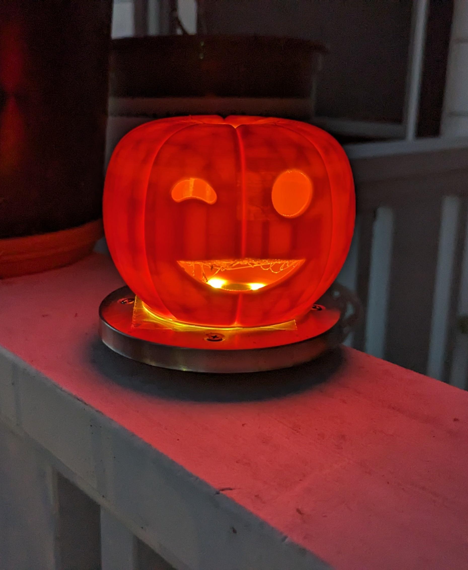 Pumpkin Pals - Jack O Lantern - Wink - I just wanted to say this winking pumpkin is really cute. I printed it without supports or the stem, but still came out great 😂 - 3d model