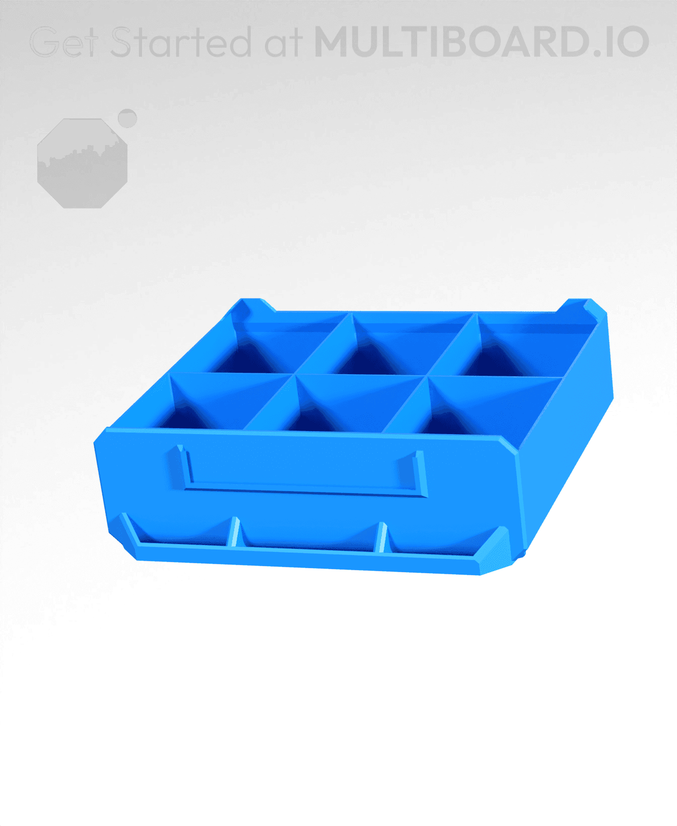 3x1x2.5-Deep - Grid Divided - Multibin Simple Drawer 3d model