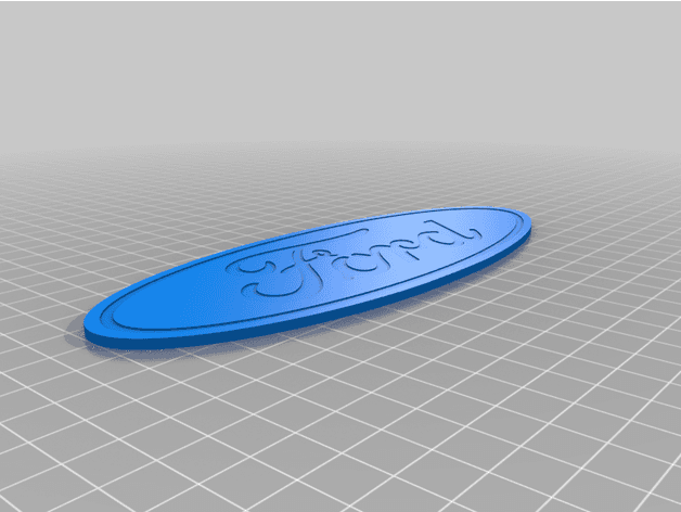 TWO COLOR FORD LOGO 3d model