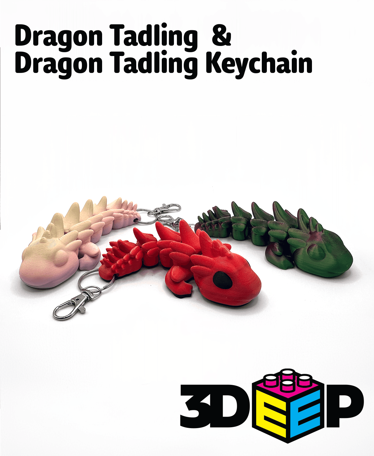 3Deep Dragon Flexi Tadling Keychain  3d model