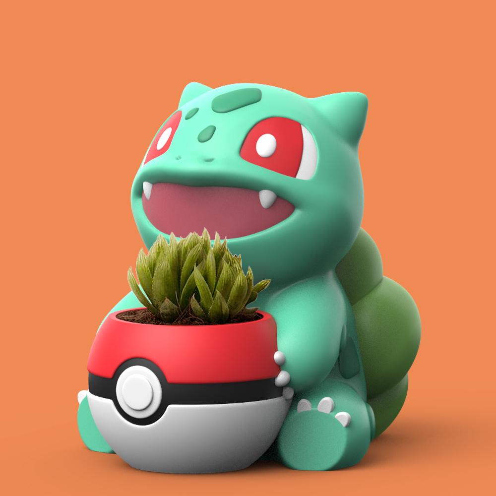 Planters Bulbasaur (Easy Print No Supports) 3d model