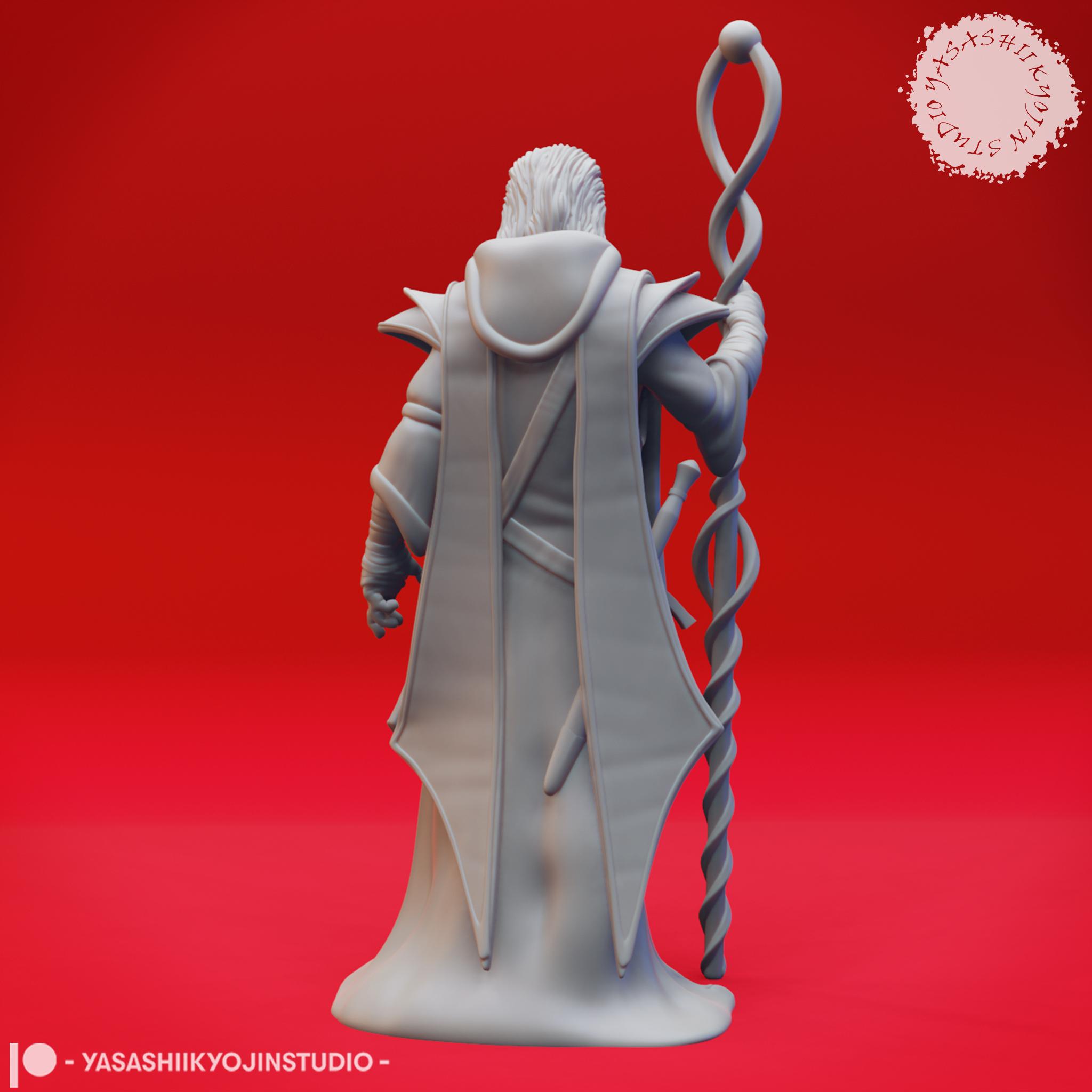 Evil Mage - Tabletop Miniature (Pre-Supported) 3d model