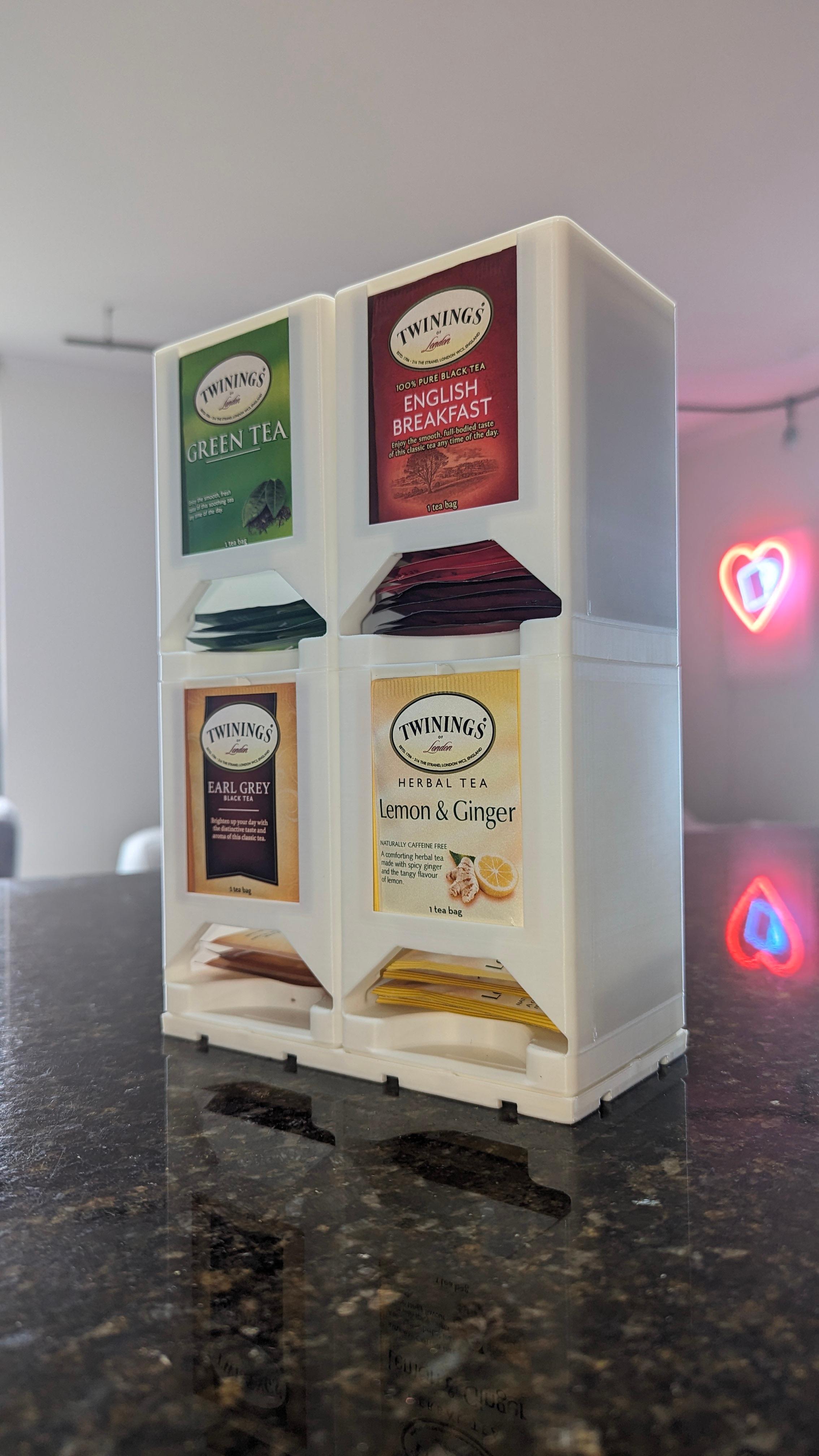 GridfiniTEA - Stackable tea bag dispenser and storage for Gridfinity 3d model