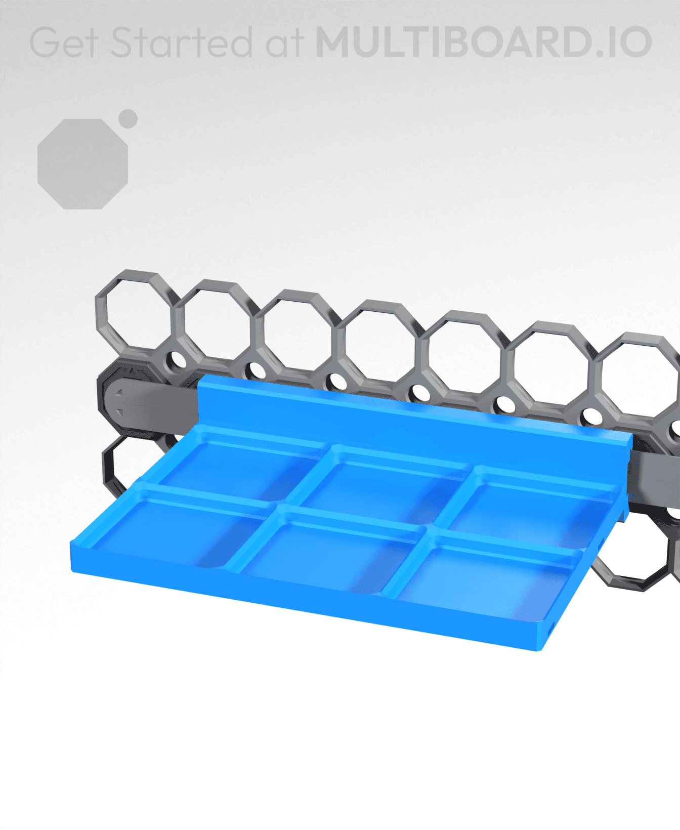 3x2 - Gridfinity Shelf - Rail Slider 3d model