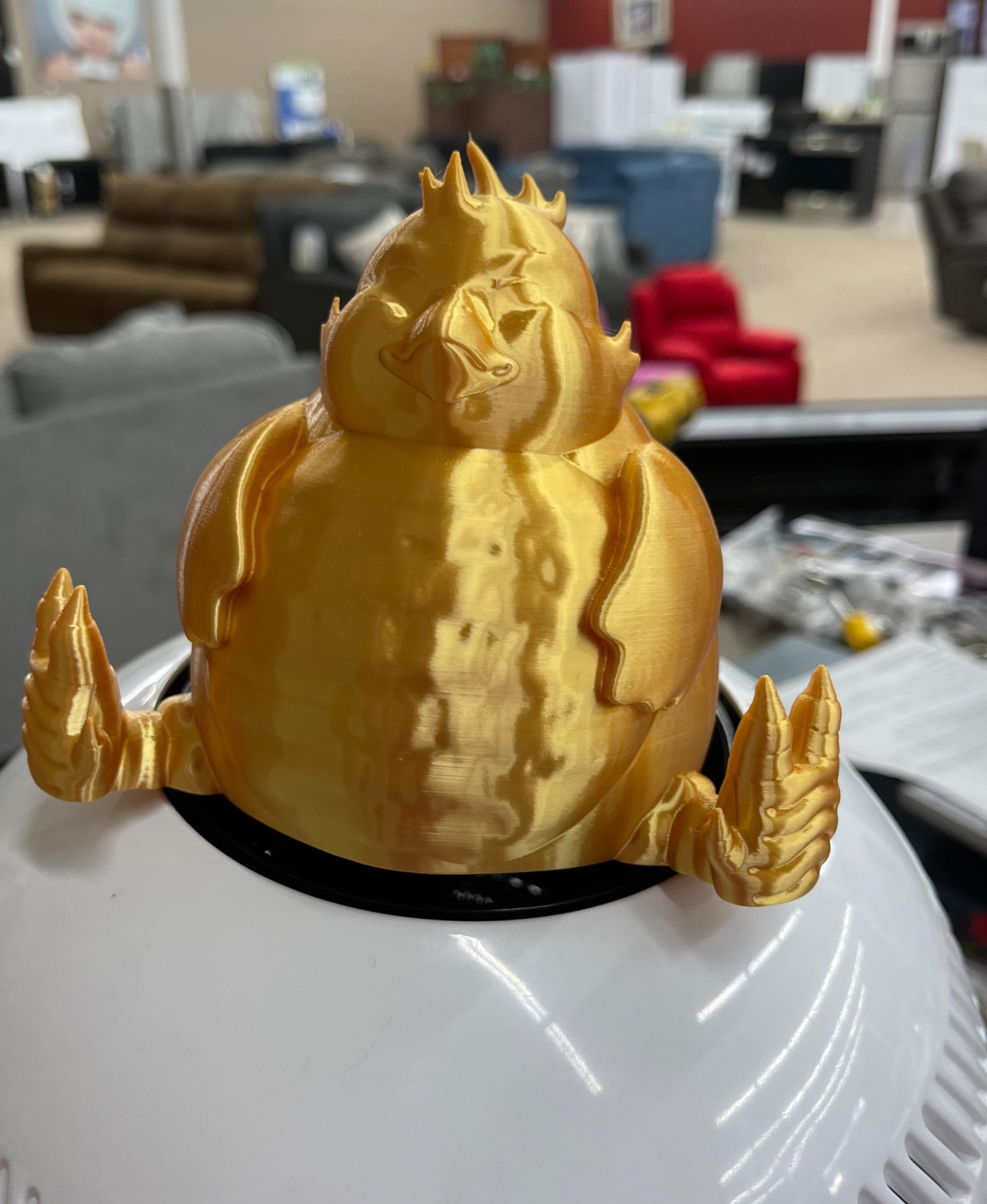 Chubby Chocobo - Print in place! - Printed this amazing fat chocobo  - 3d model