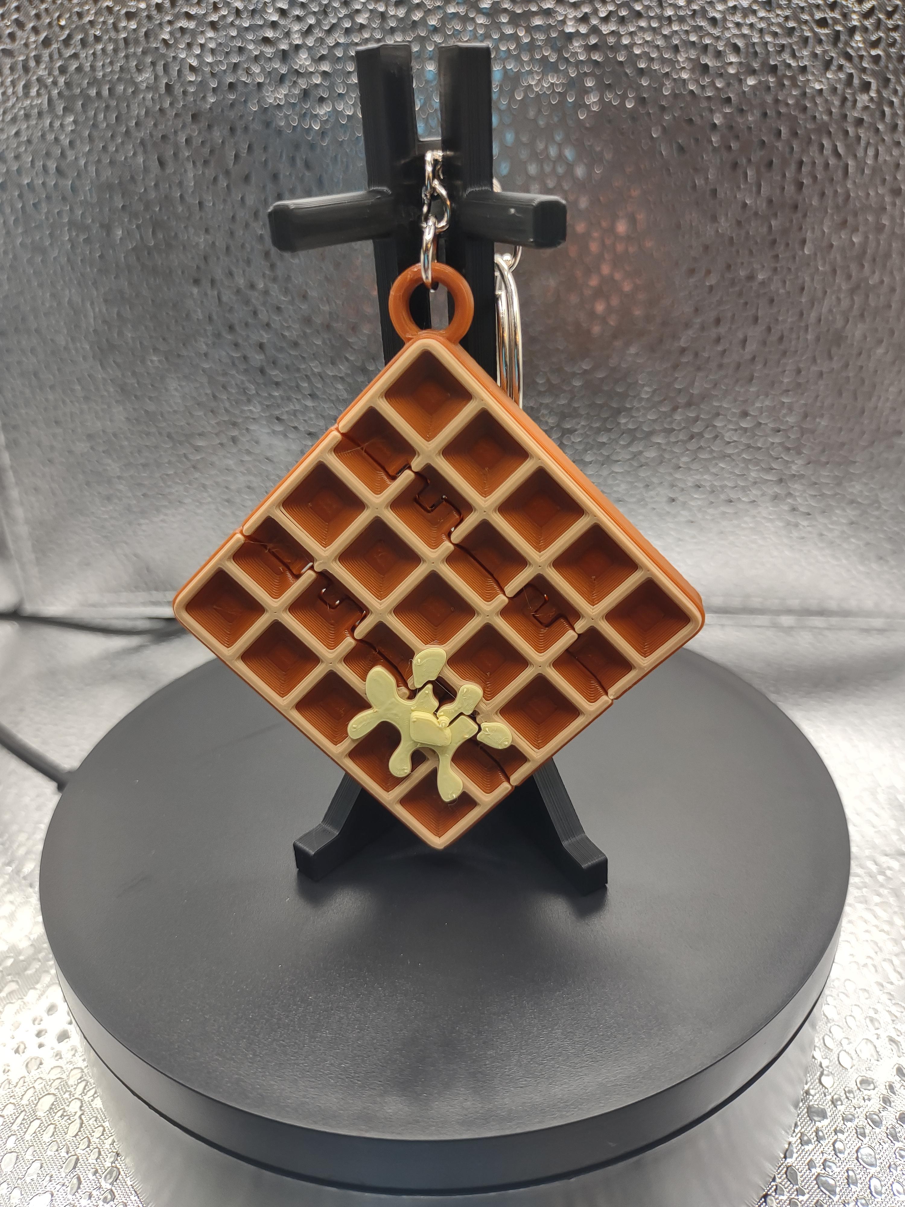 Flexi-Waffle Keychain 3d model