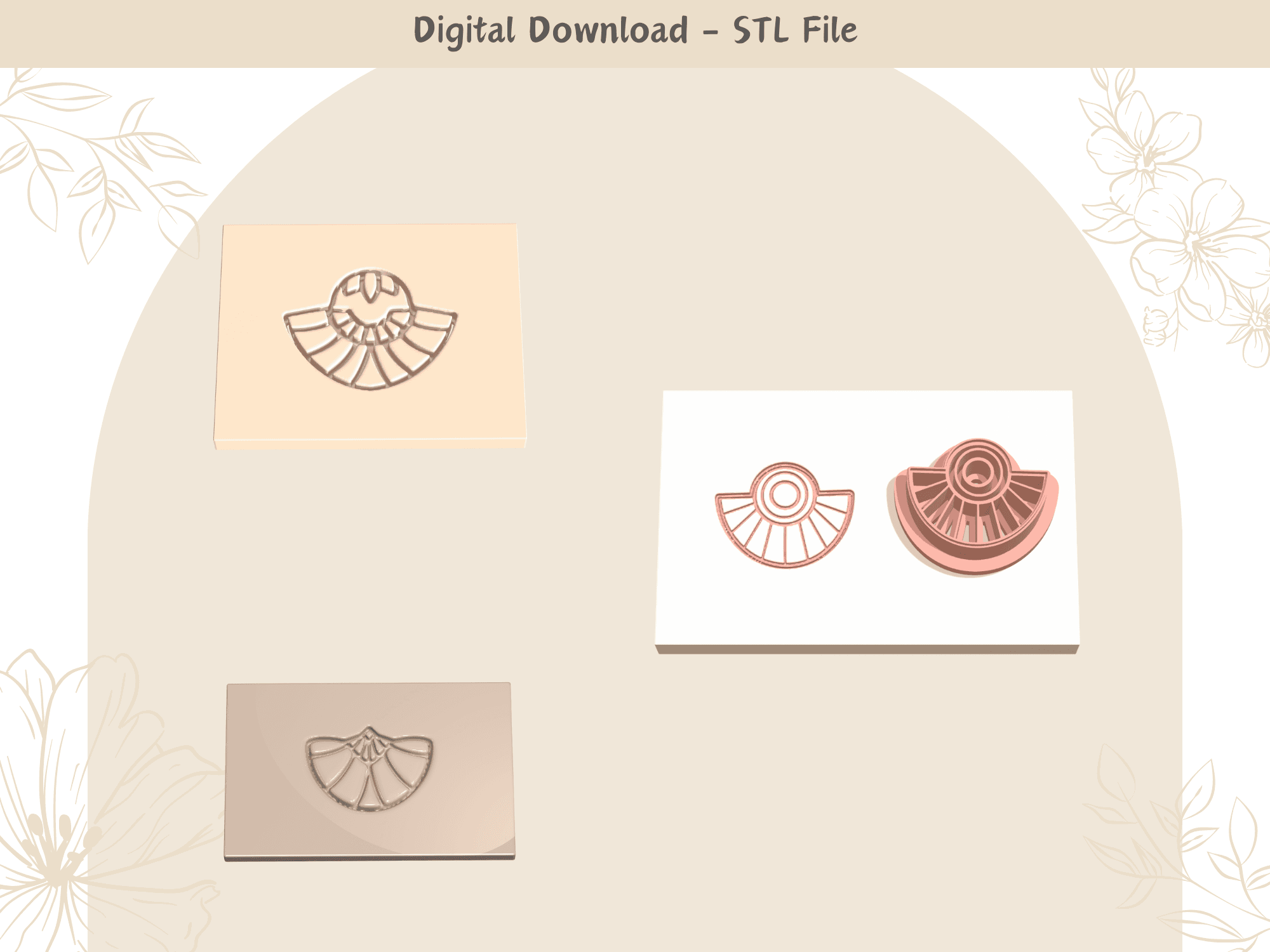 16 Tribal Style Earrings Clay Cutter Bundle Digital STL File for Polymer Clay | 95 Clay Cutters 3d model