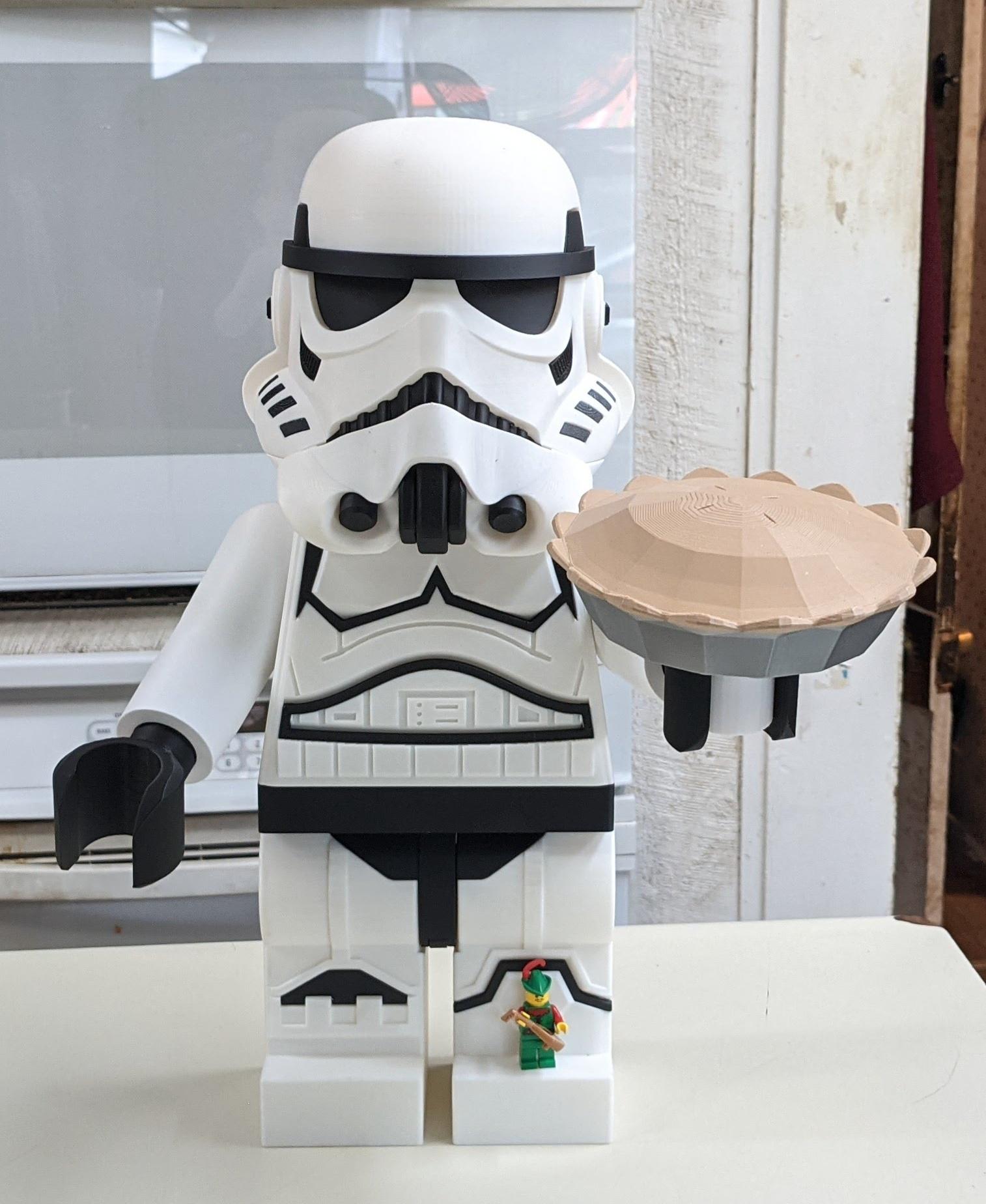 Stormtrooper (6:1 LEGO-inspired brick figure, NO MMU/AMS, NO supports, NO glue) - 201%  - 3d model