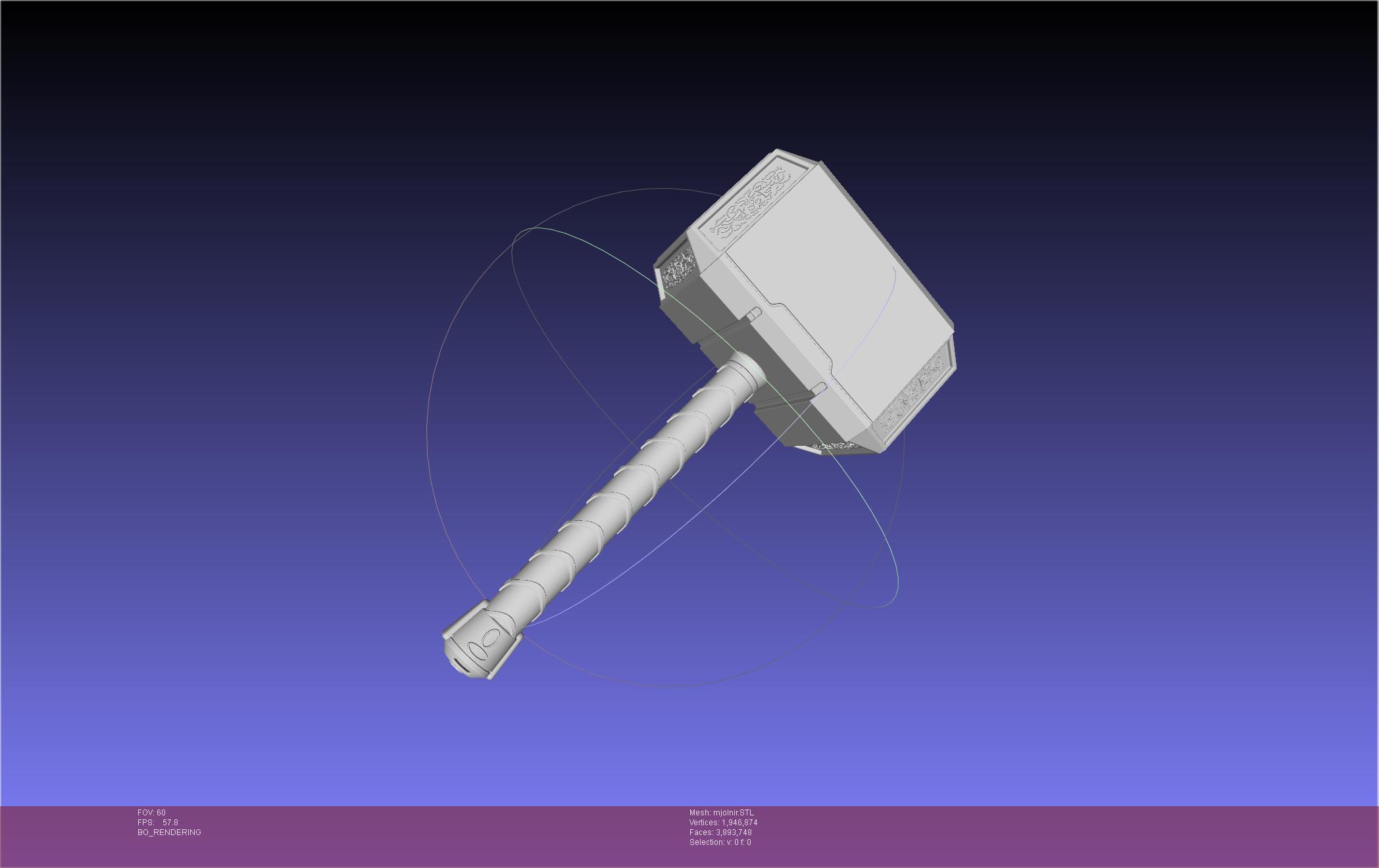 Thor Mjolnir Hammer Basic Printable Model 3d model