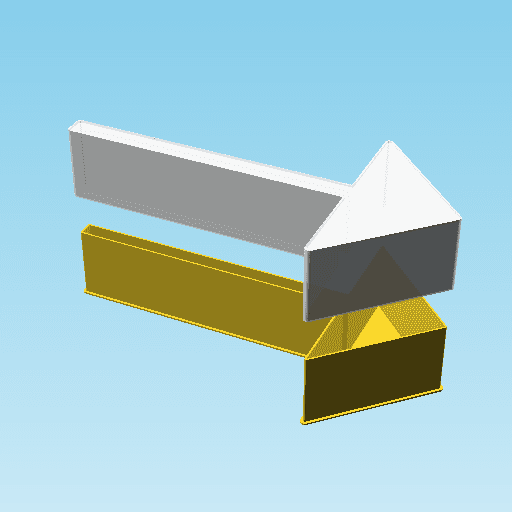 TRIANGLE-HEADED RIGHTWARDS ARROW, nestable box (v1) 3d model