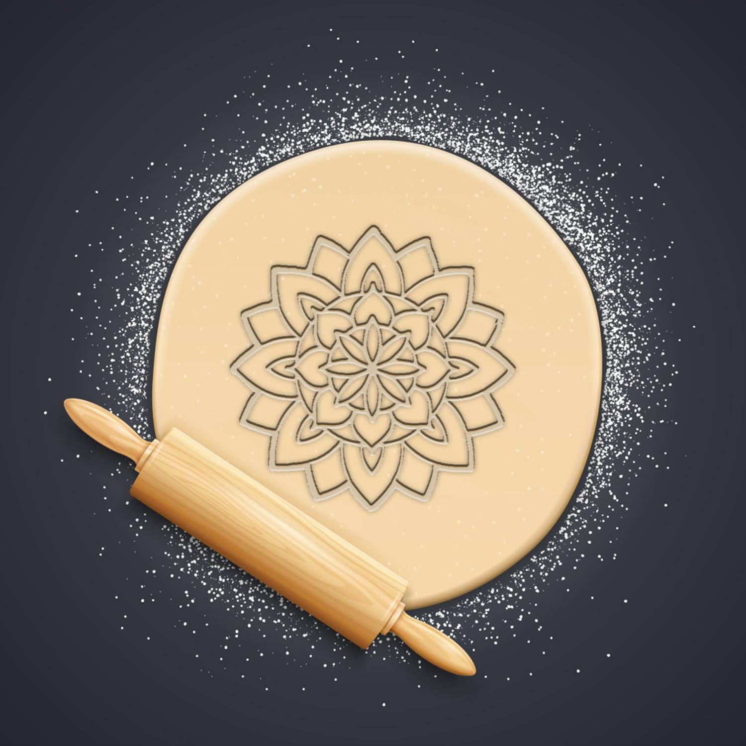 Mandala Cookie Cutter, Biscuit Cutter 3d model