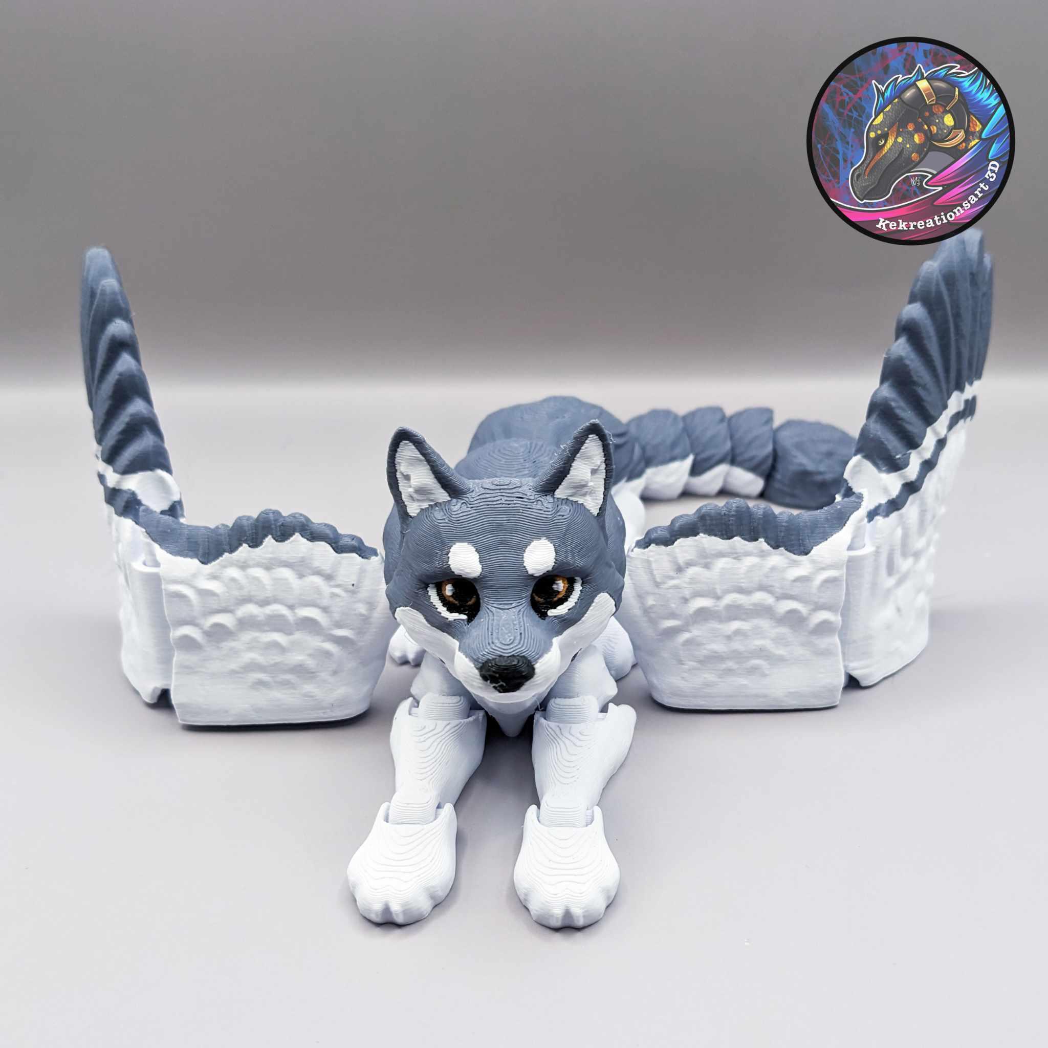 Flexi Winged Wolf 3d model