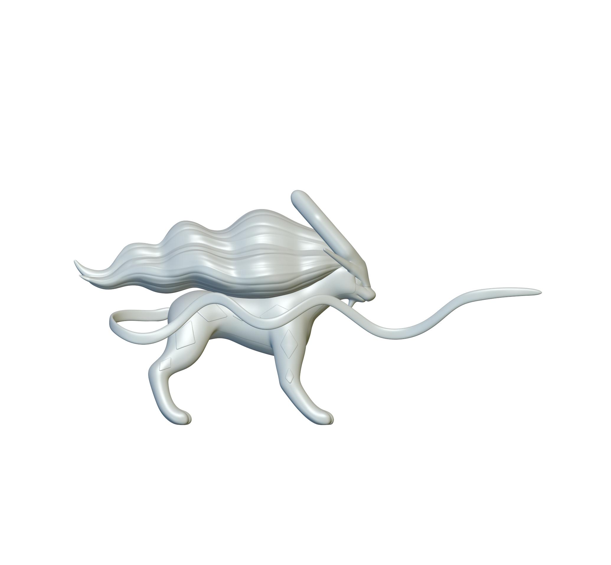Pokemon Suicune #245 - Optimized for 3D Printing 3d model