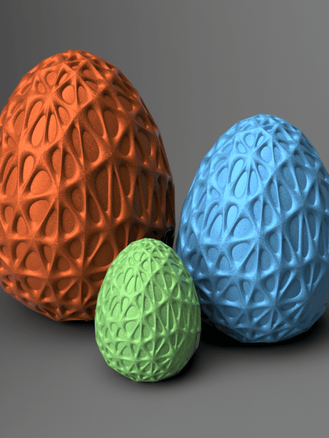 Large Voronoi Egg 3d model