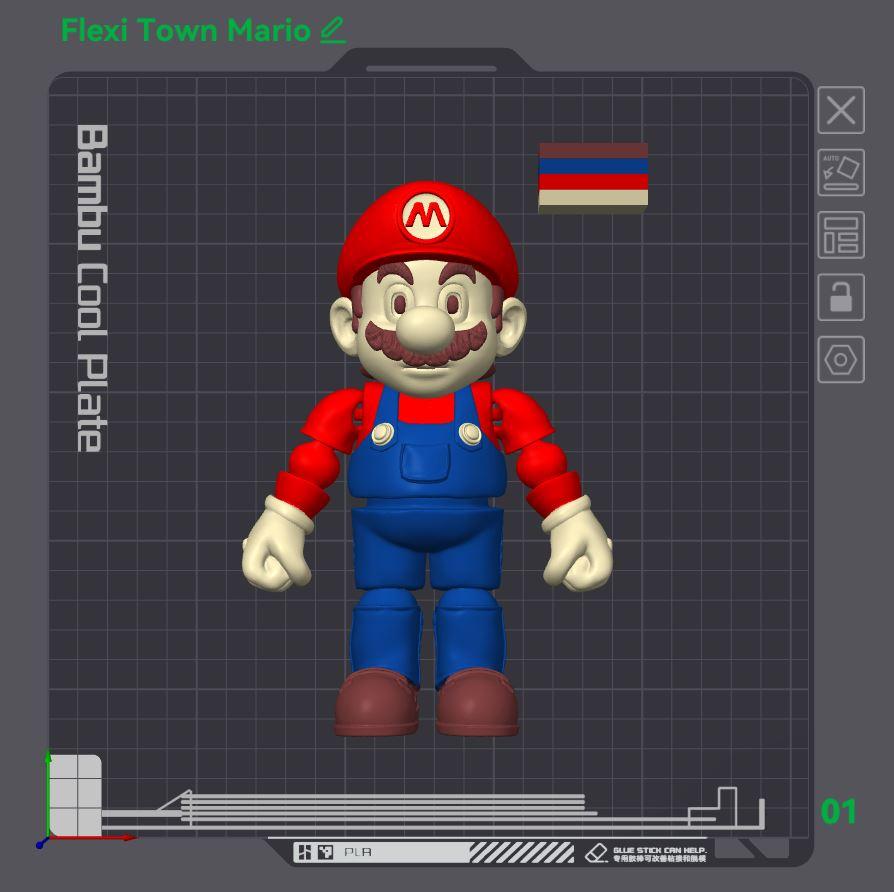 Flexi Print-in-Place Mario 3d model
