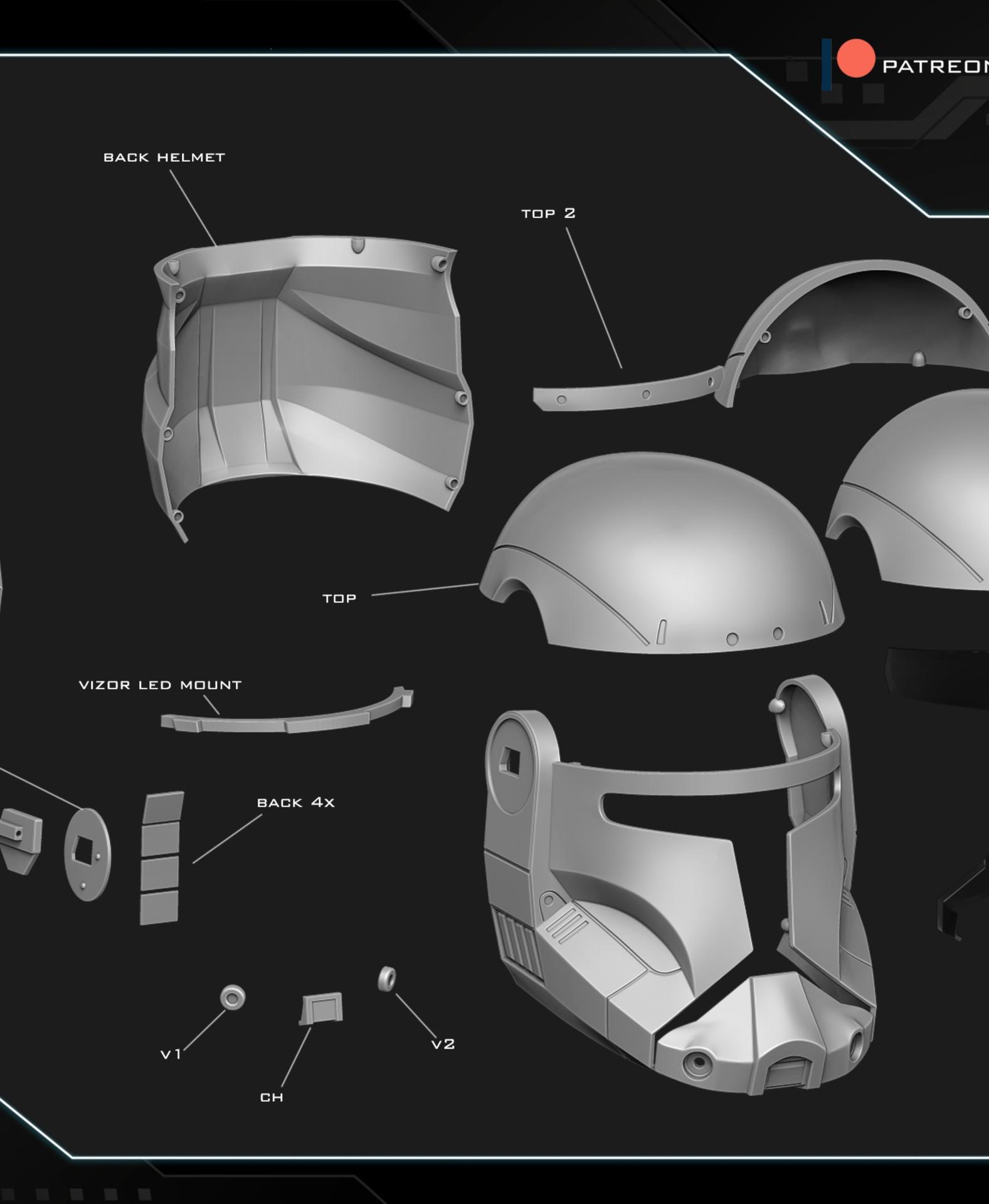 Republic Commando helmet 2005 game 3d model