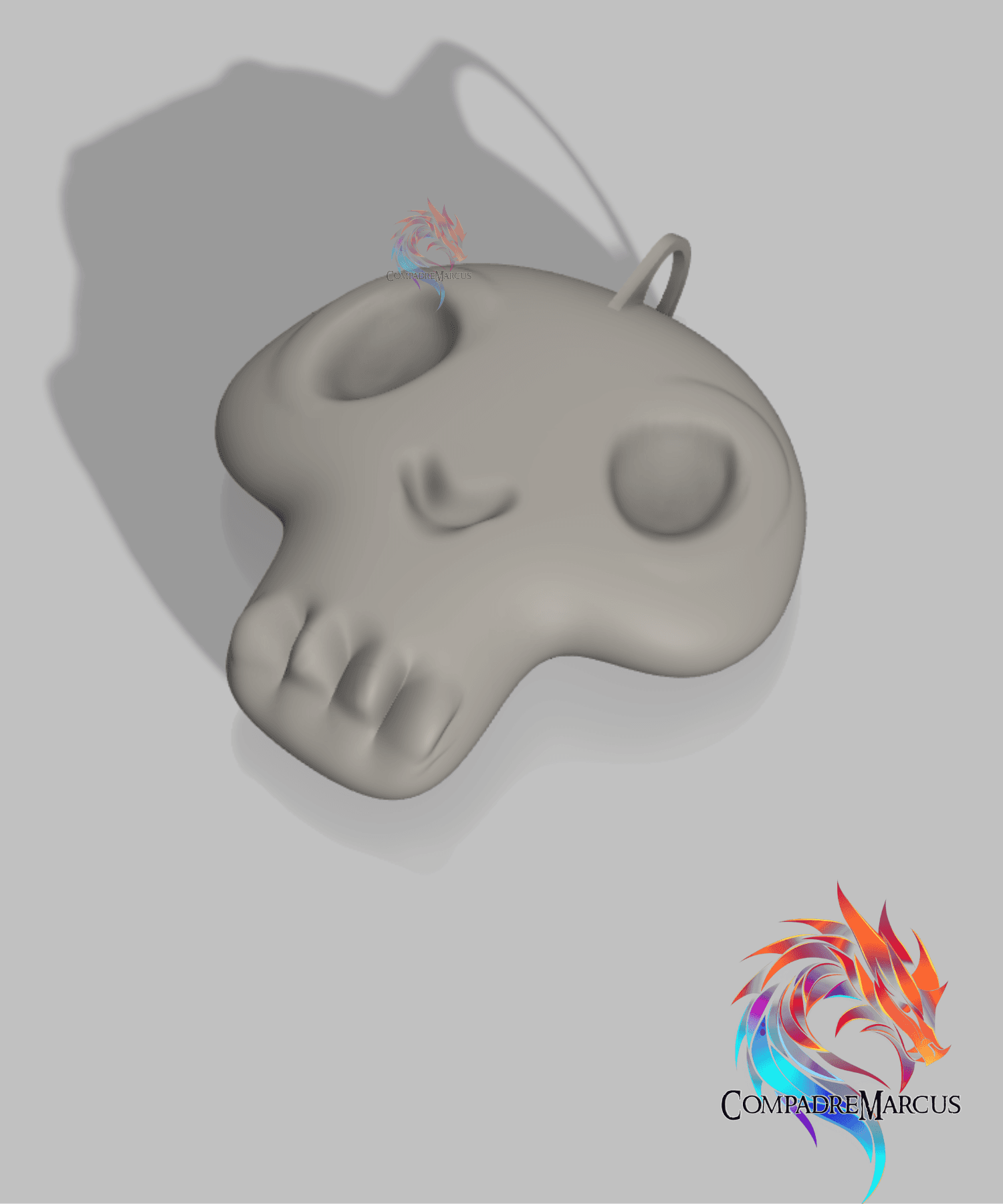 Cute Skull Keychain / no supports / 3mf included 3d model