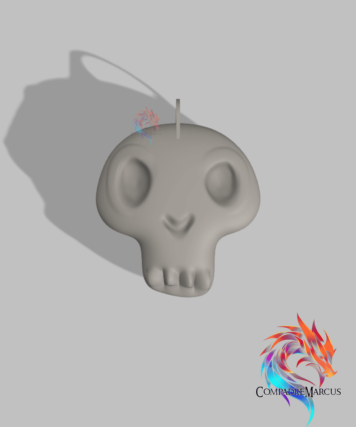 Cute Skull Keychain / no supports / 3mf included 3d model