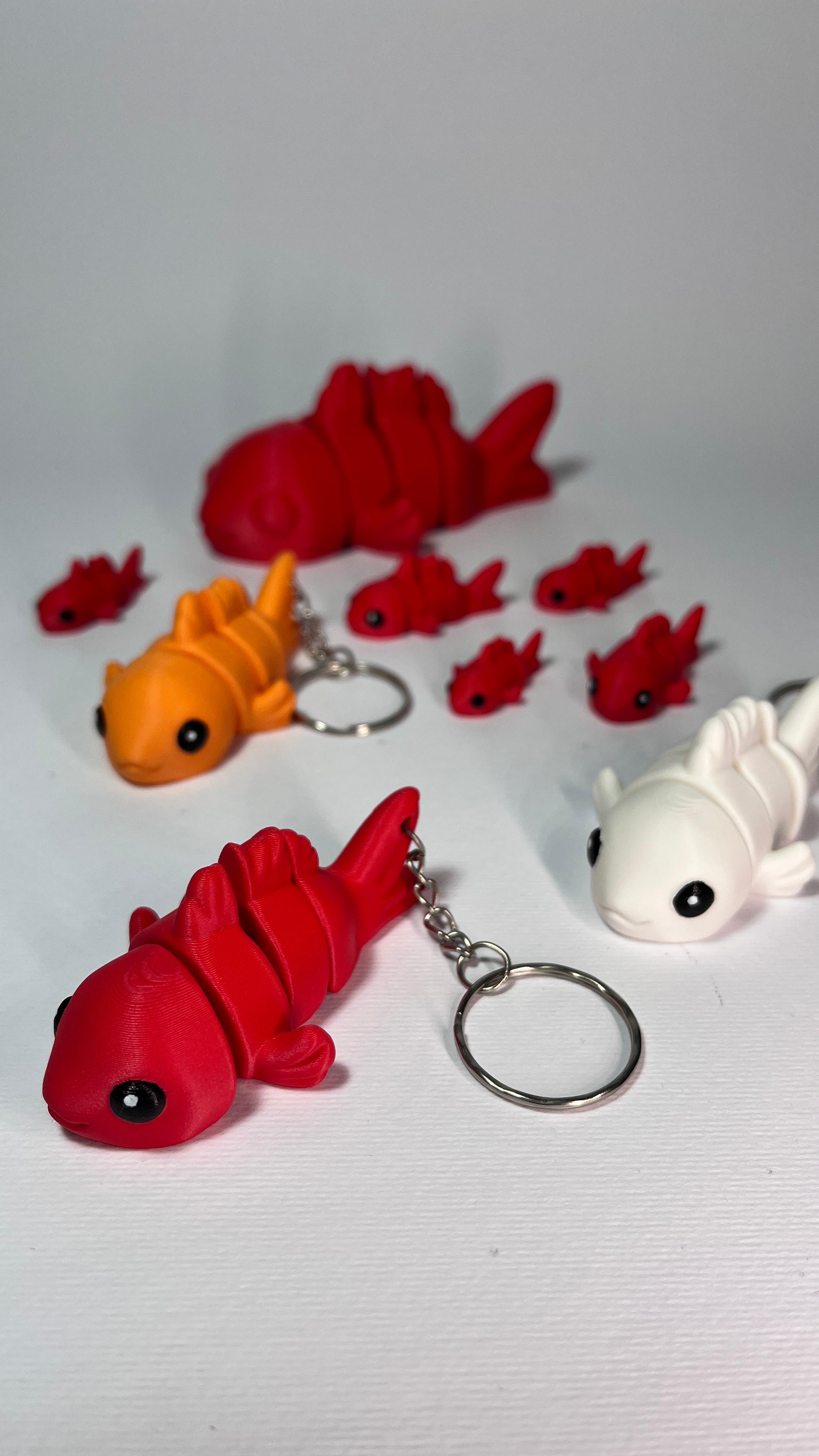 Cute Flexi Goldfish (Toy, Keych. & Magnet) 3d model