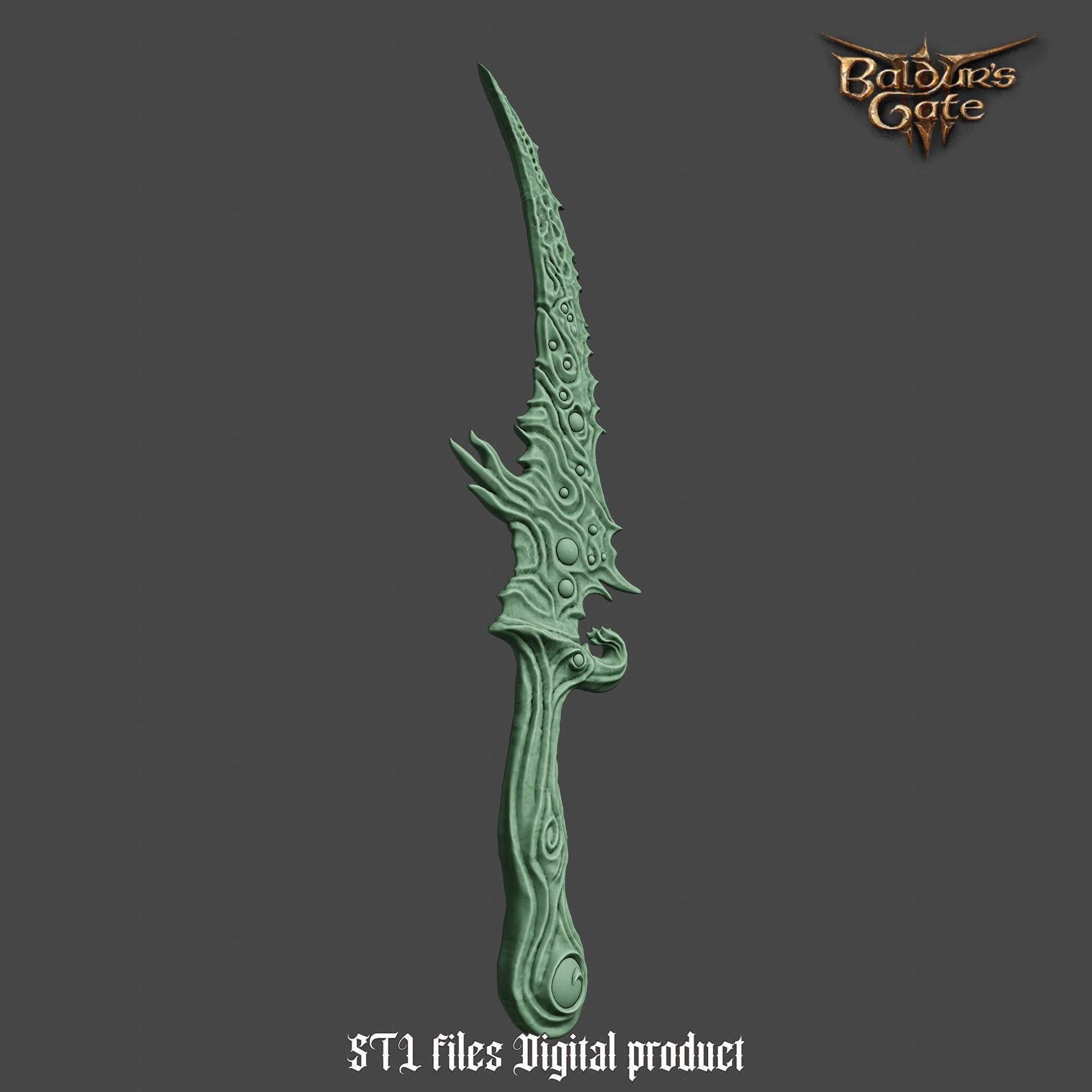 Fantasy Mastercrafted Susser Dagger from Baldurs Gate 3 3d model
