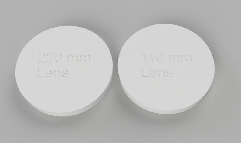 Front And Back Lens Cover (220mm Lens,110m Lens) 3d model