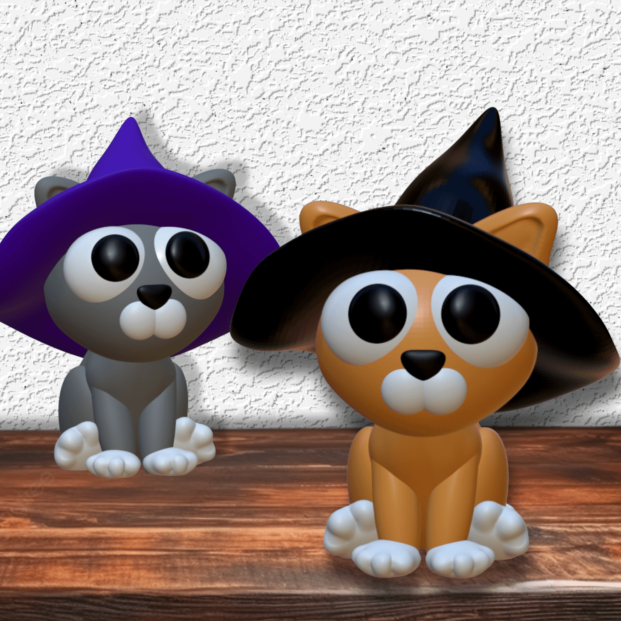 Halloween Kitty Figurine Cat Toy Kitten Chibi Decoration 3d model