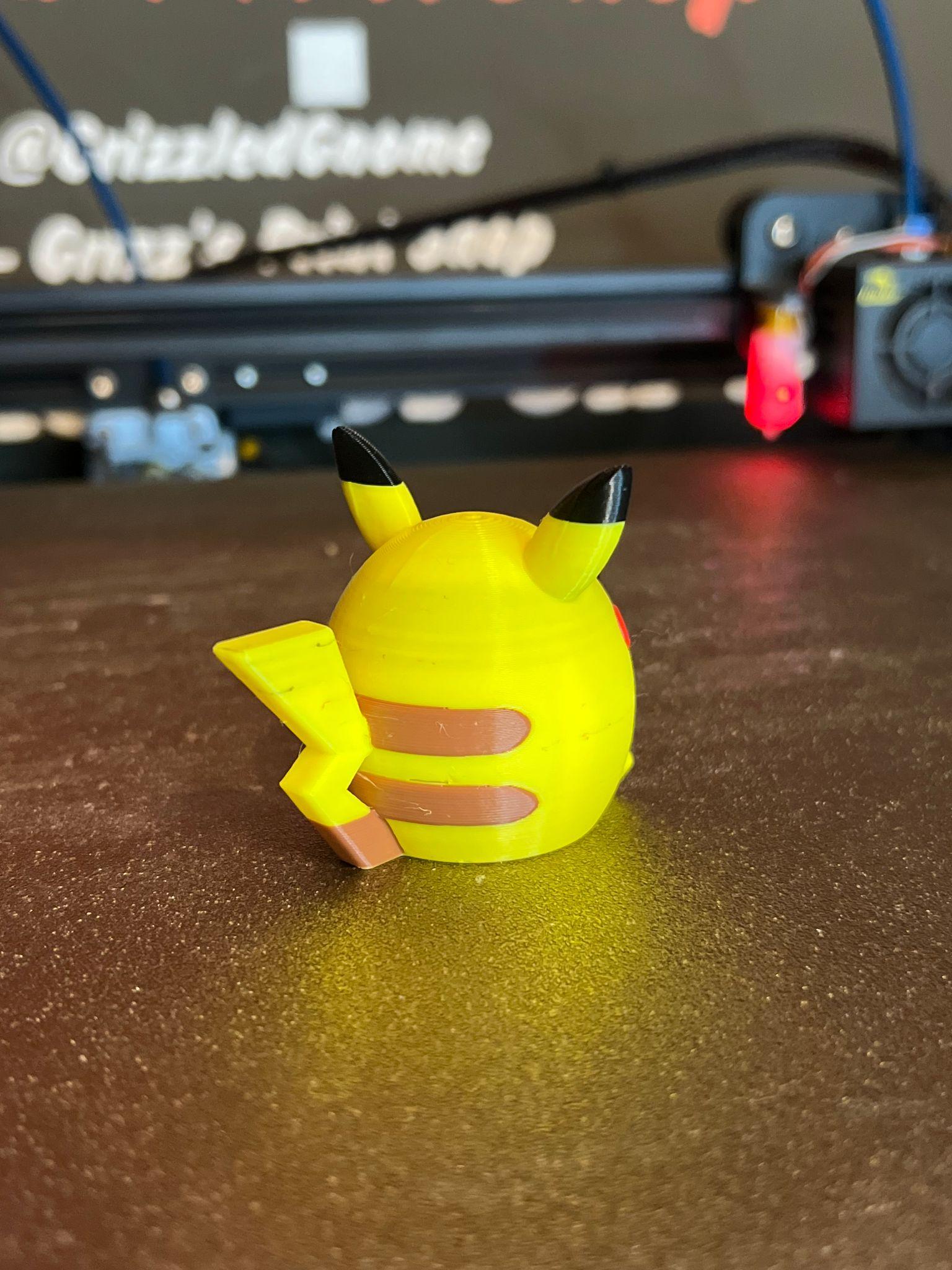 Chubby Pikachu - Print in Place 3d model