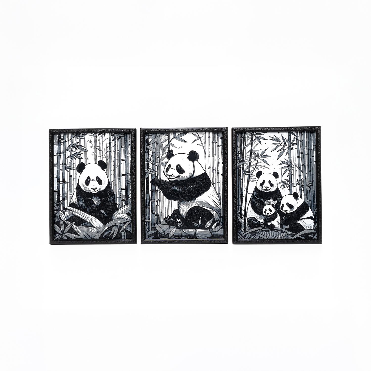 Giant Panda Wall Art 3d model