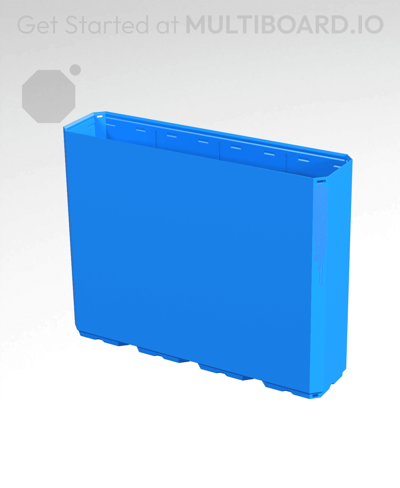 4x1x3 - Simple Walls - Multibin Shell 3d model