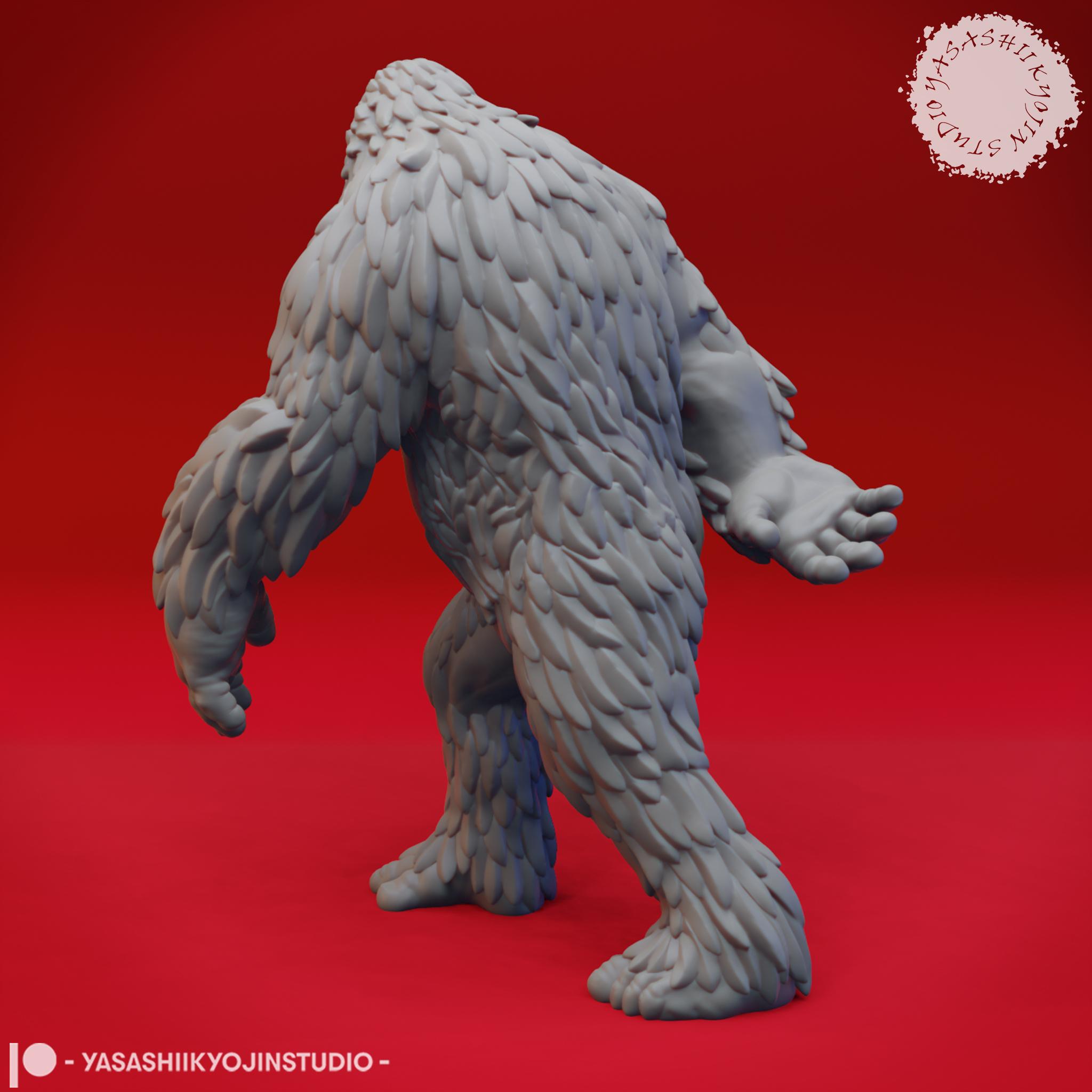 Sasquatch - Tabletop Miniature (Pre-Supported) 3d model